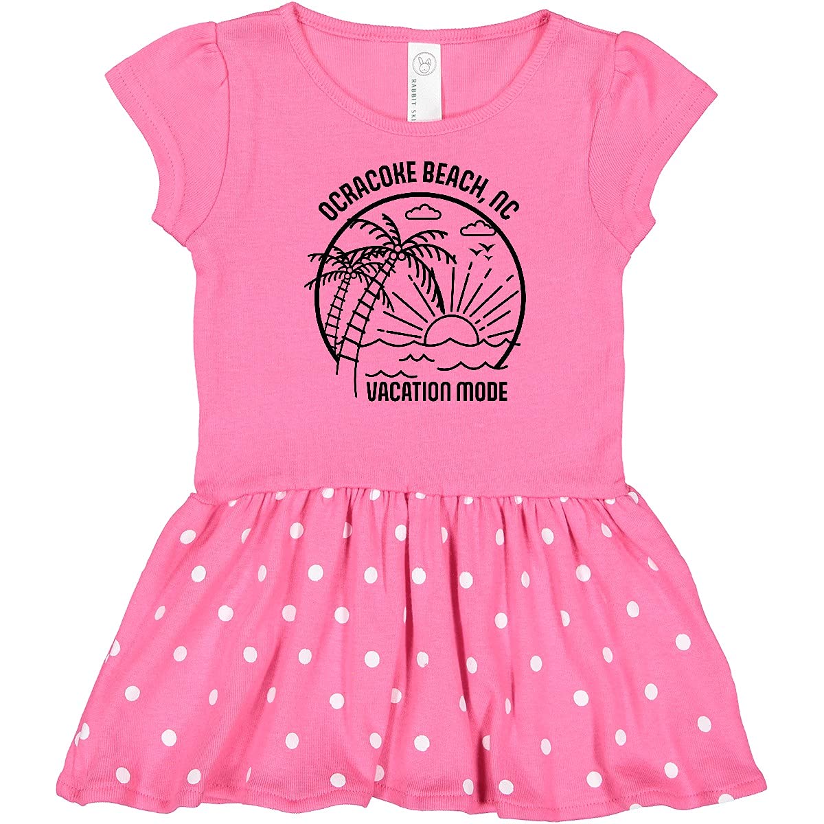 Inktastic Summer Vacation Mode Ocracoke Beach North Carolina Baby Dress - Cute Infant Outfit for Beach Trips, Family Photos & Summer Holidays