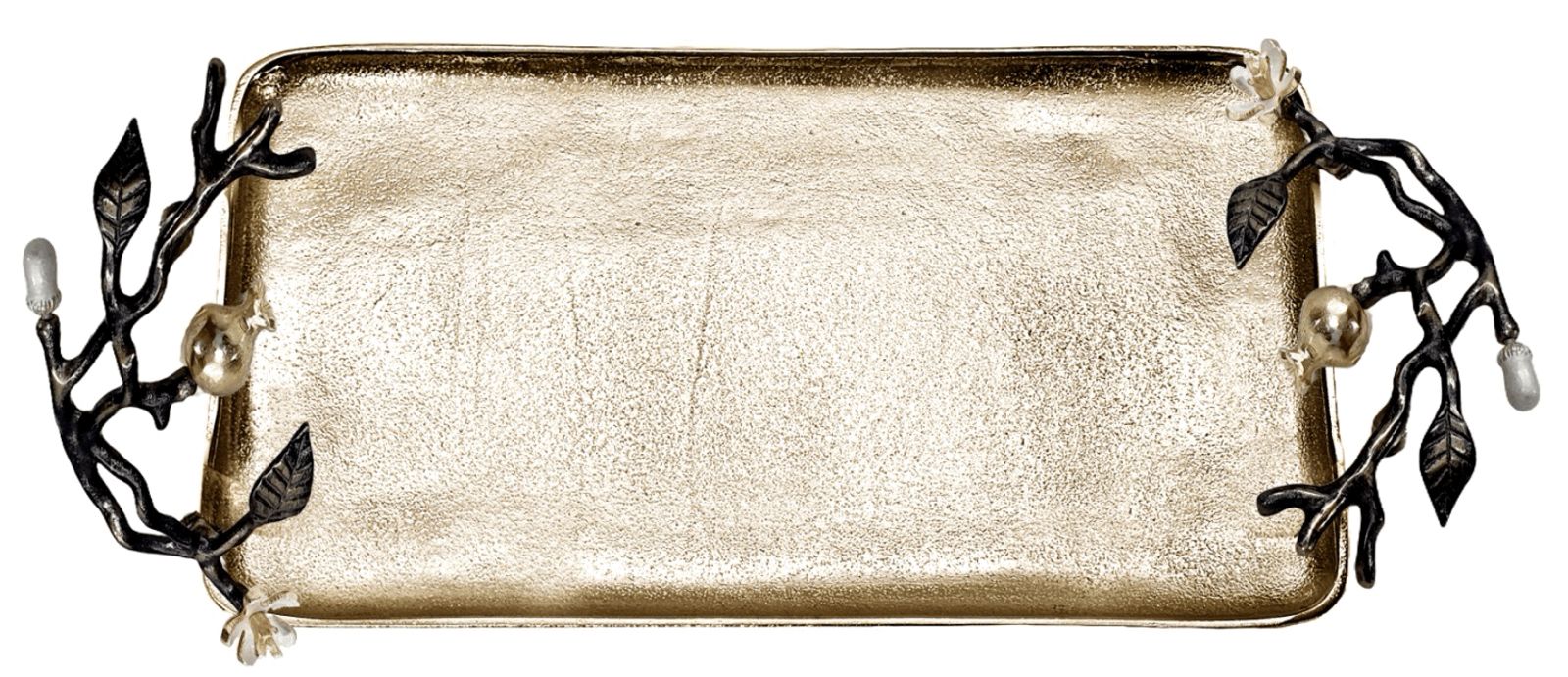 19x10.5 Inch Rectangle Serving Platter - Elegant Pomegranate Design for Dinner Parties, Buffets & Holiday Entertaining
