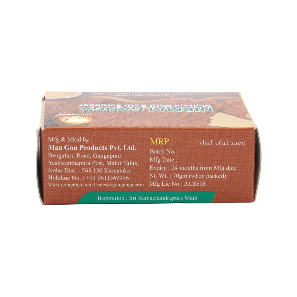 Gou Ganga Natural & Herbal Nirmal Ganga Soap - Pack of 4 Handmade Ayurvedic Bath Bars for Anti-Aging & Smooth Skin | Organic Skincare for Daily Cleansing & Relaxation
