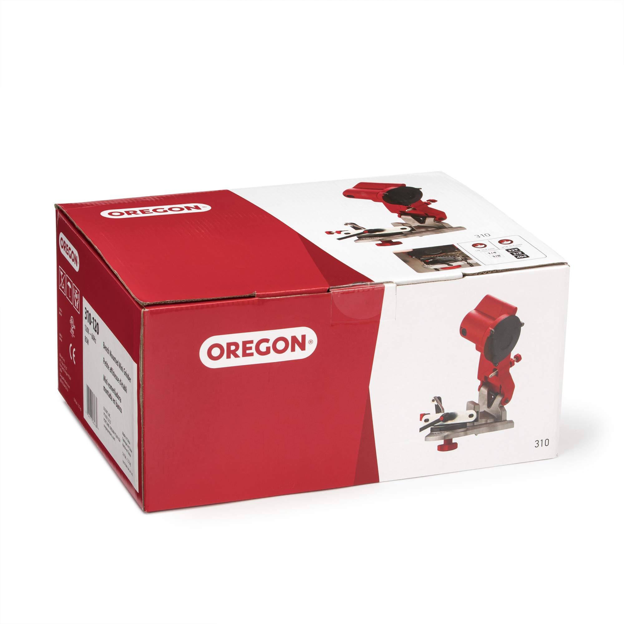 Oregon Compact 120V Mini Bench Grinder - Universal Chainsaw Chain Sharpener for All Saw Chains (Model 310-120) | Small & Powerful Tool for Woodworking, DIY Projects, and Professional Chainsaw Maintenance