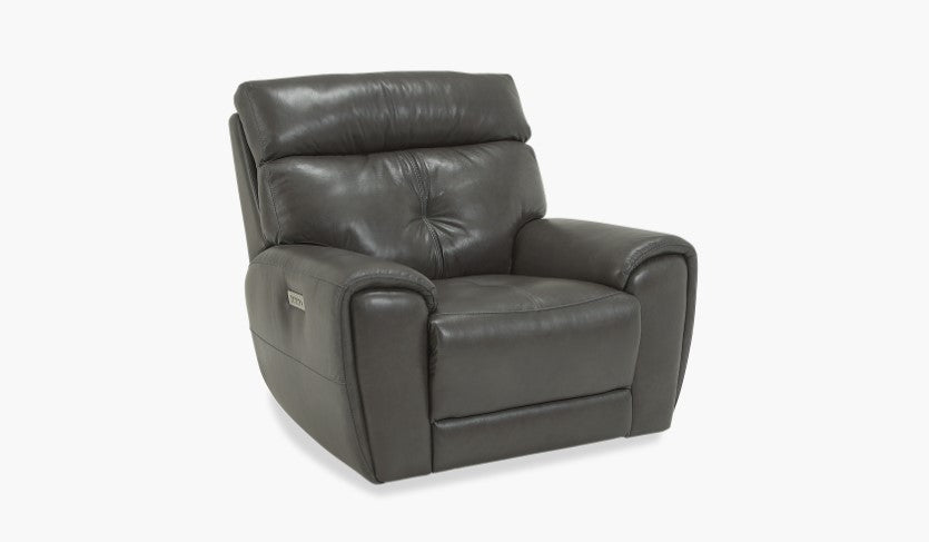 Palliser Aedon Genuine Leather Power Reclining Sofa Set - 3-Seater Living Room Couch with USB Charging Ports | Modern Home Theater & Family Lounge Furniture