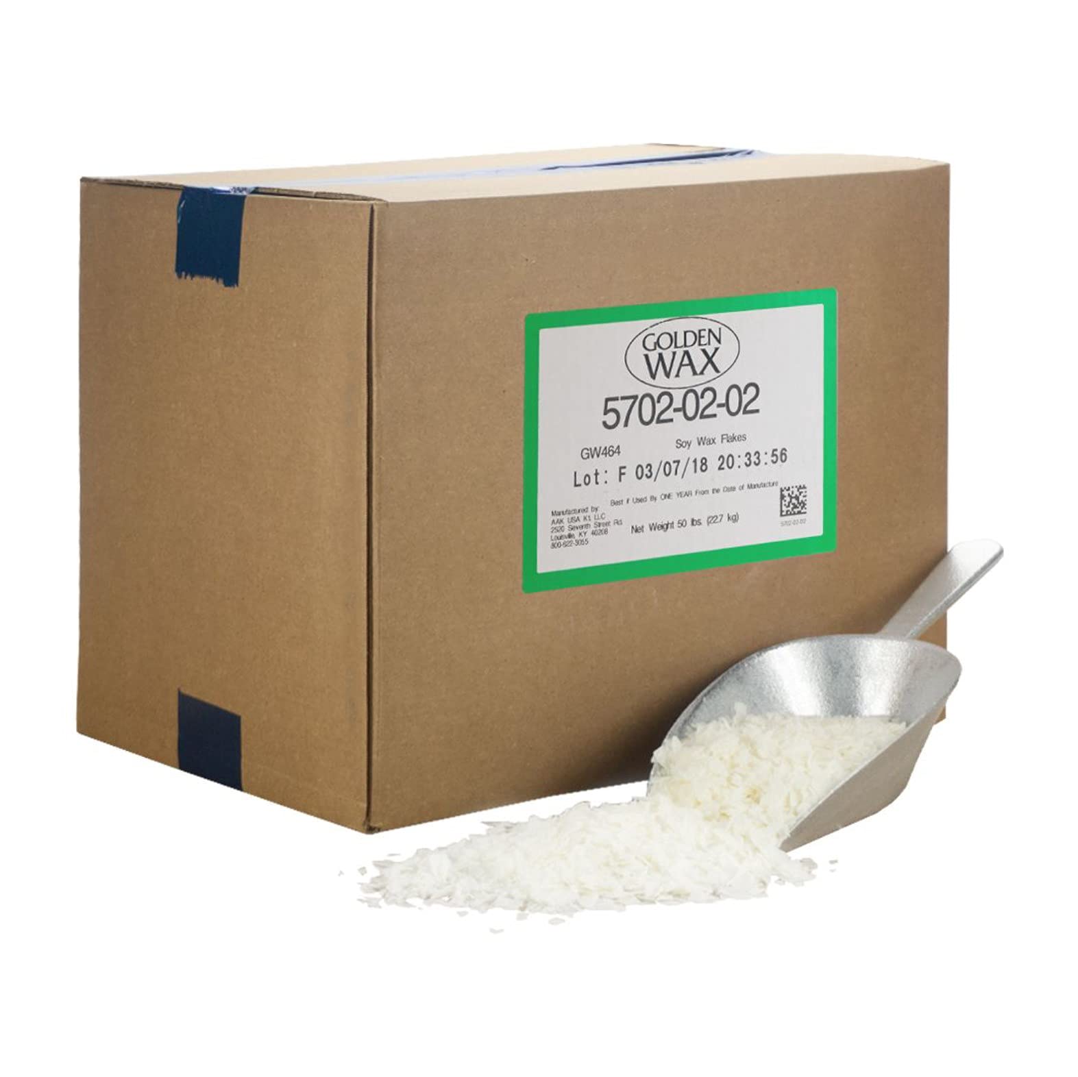Golden Brand 464 Premium Soy Wax Flakes - 45 LB All Natural Candle Making Supplies for DIY Candles, Wax Melts & Home Fragrance - White GW-464 for Aromatherapy, Gifts & Relaxation