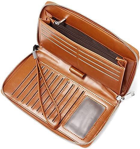 BROMEN Leather Laptop Backpack for Women 15.6 Inch - Stylish Work & Travel Bag