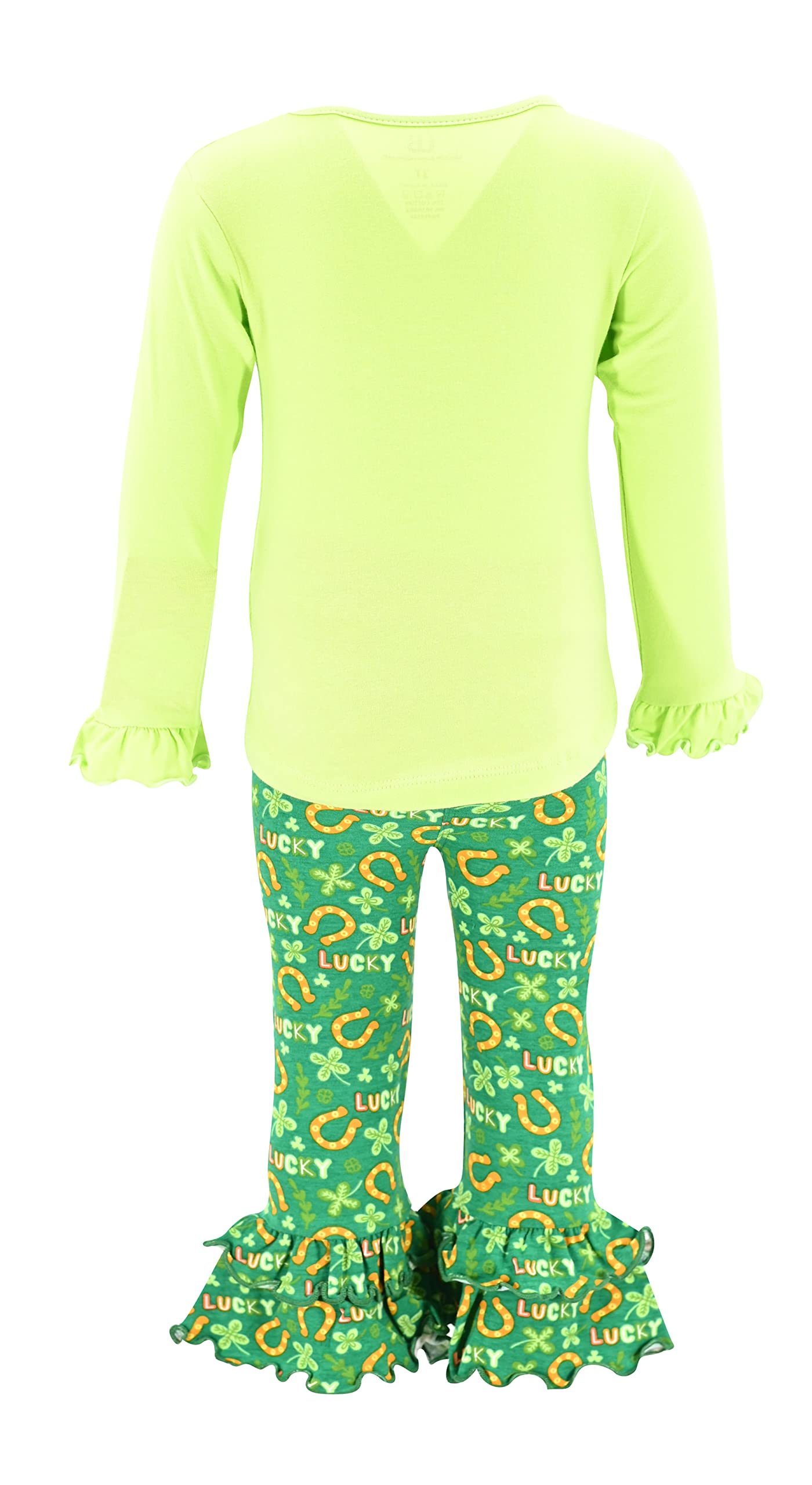 Girls 2-Piece Outfit - Ruffle Leggings & Long Sleeve Shirt Set for Toddlers | Playtime & Party Wear