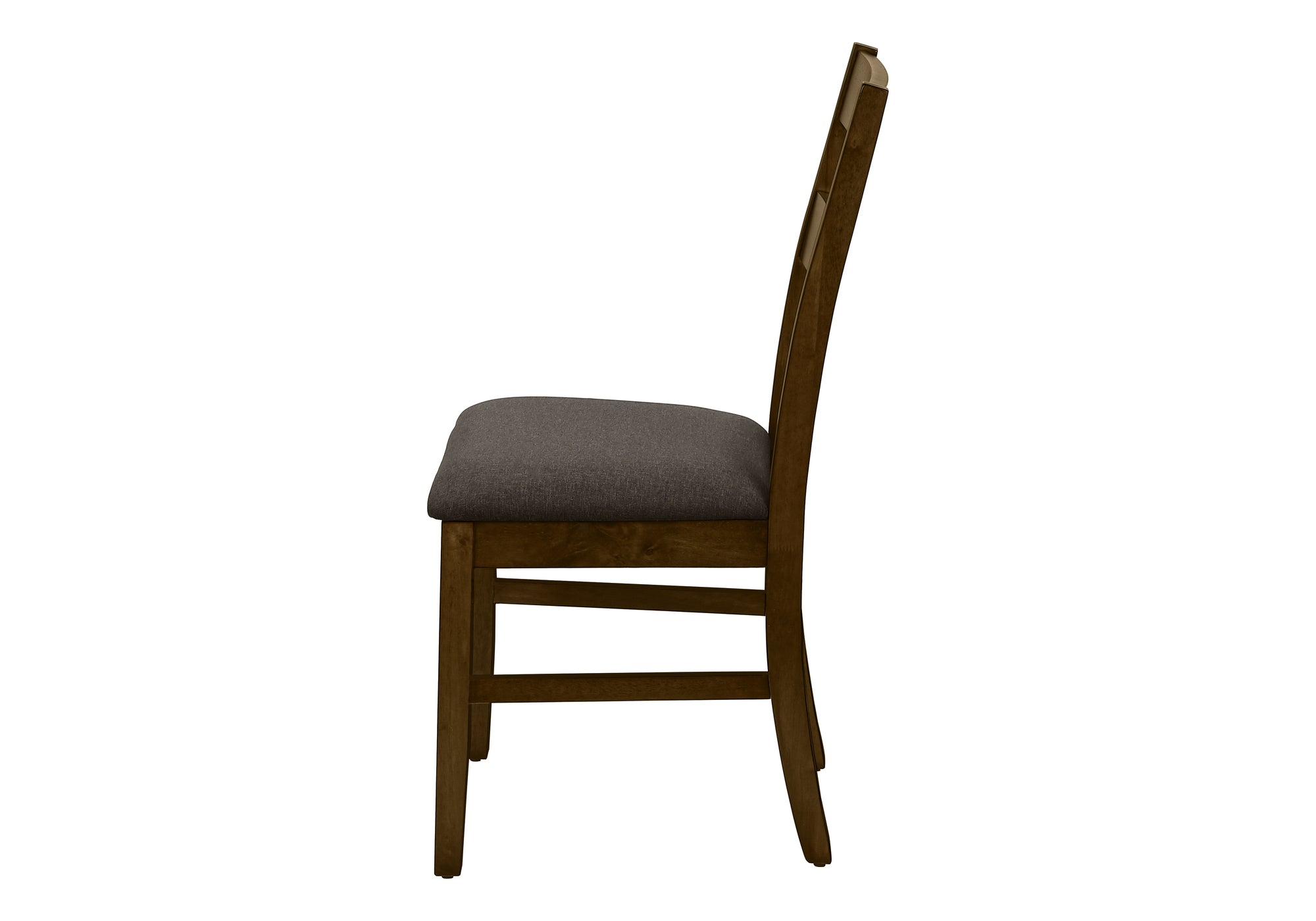 Set of 2 Brown Upholstered Dining Chairs - 37 Inch Height Solid Wood Frame with Fabric Seat - Transitional Style Side Chairs for Dining Room & Kitchen - Perfect for Family Meals and Entertaining Guests