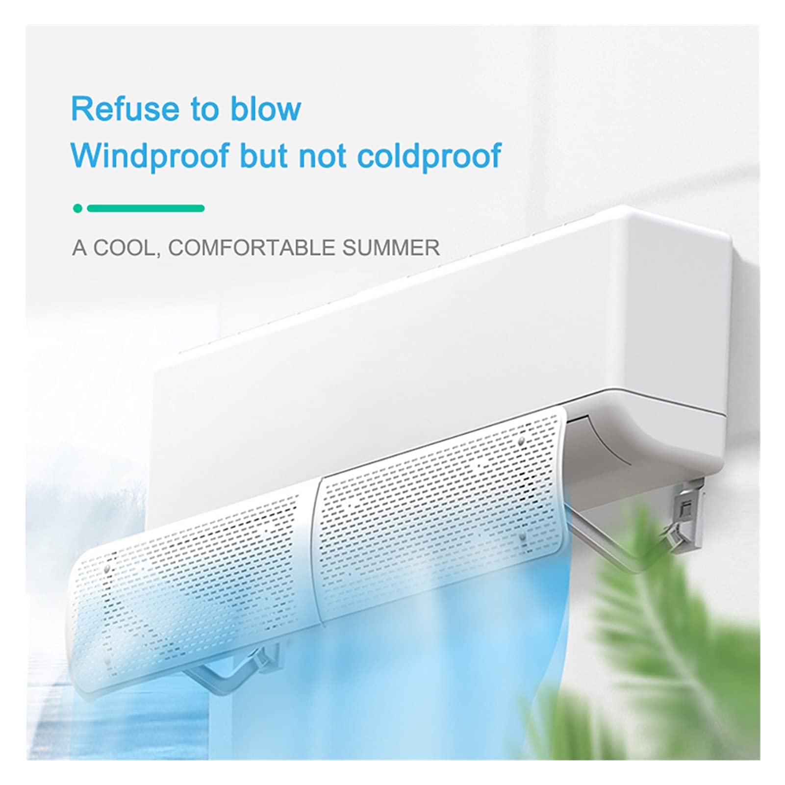 Retractable Air Conditioner Windshield Deflector - Telescopic AC Outlet Cover (43.5-70cm) - Durable ABS Plastic Baffle for Home & Office Cooling - Perfect for Bedrooms, Living Rooms & Workspaces