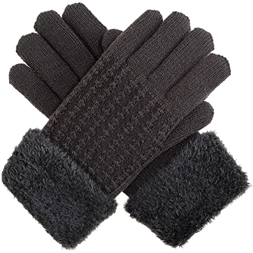 Faux Fur Cuff-dk.gray