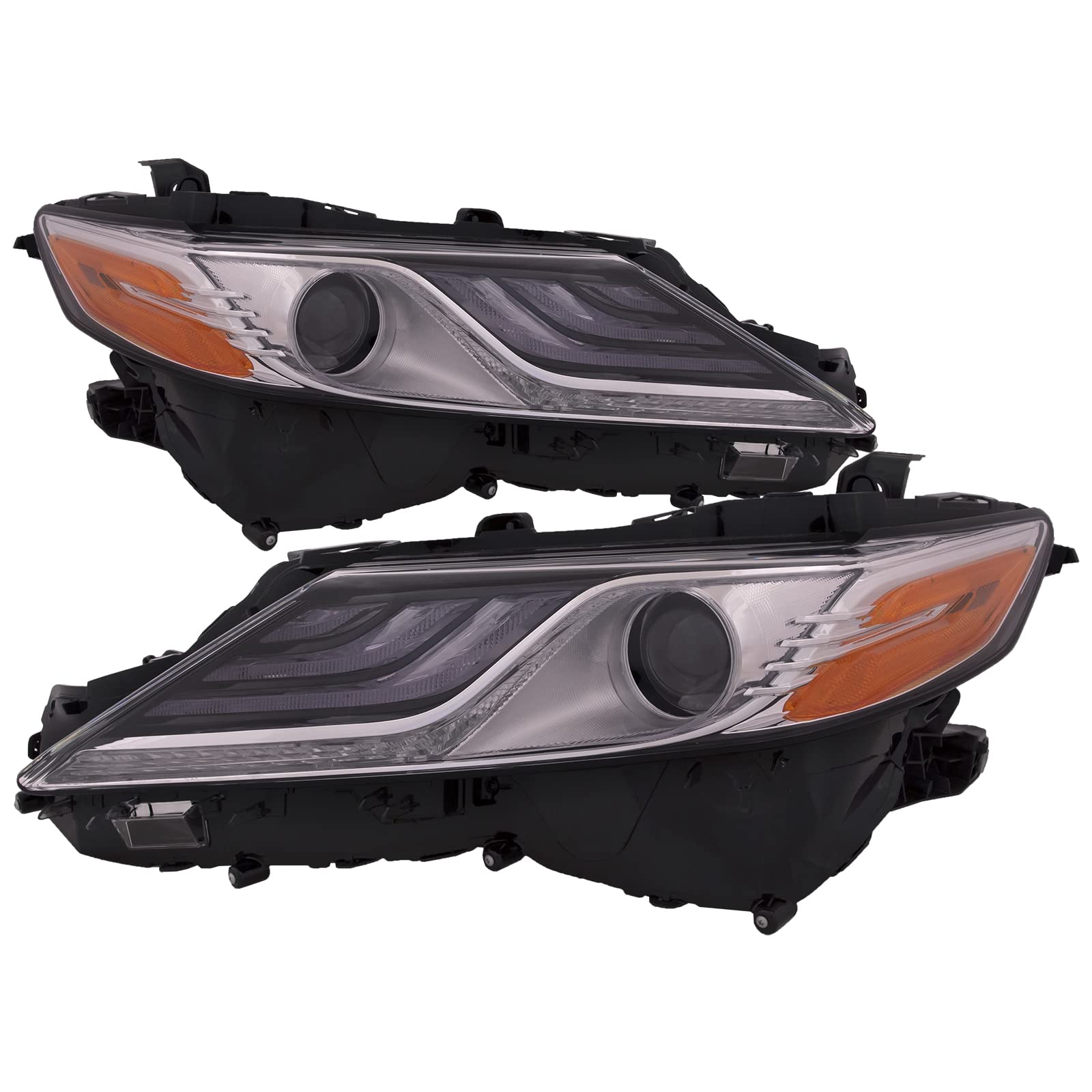 HEADLIGHTSDEPOT CAPA Certified LED Headlight Assembly - Compatible with 2019-2024 Toyota Camry XLE & Hybrid (Left Driver & Right Passenger Side) - Bright, Durable Replacement for Night Driving & Foggy Conditions