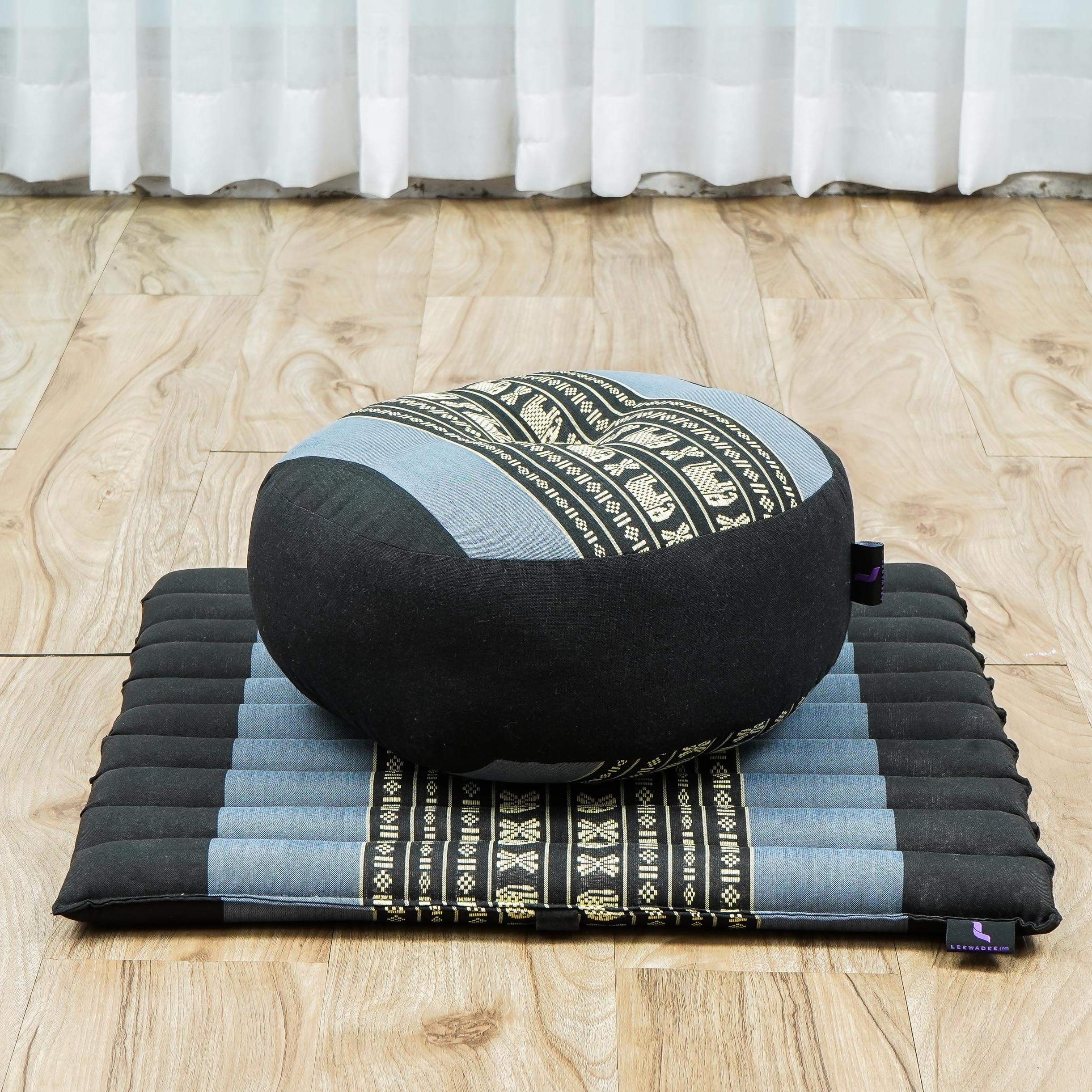 Premium Meditation Cushion Set - Zafu Yoga Pillow & Zabuton Mat with Natural Kapok Filling for Comfortable Seated Meditation, Yoga & Mindfulness Practice at Home or Studio