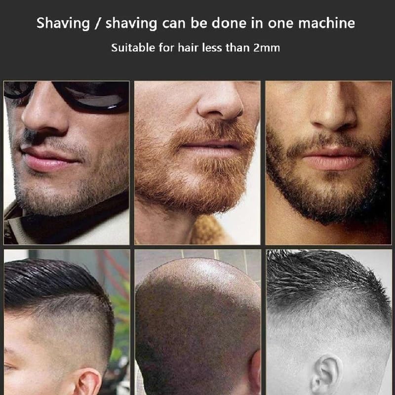 Professional Cordless Electric Razor for Men - Rechargeable Metal Barber Hair & Beard Shaver with Fade & Bald Head Trimmer | Perfect for Home Grooming, Travel & Professional Use
