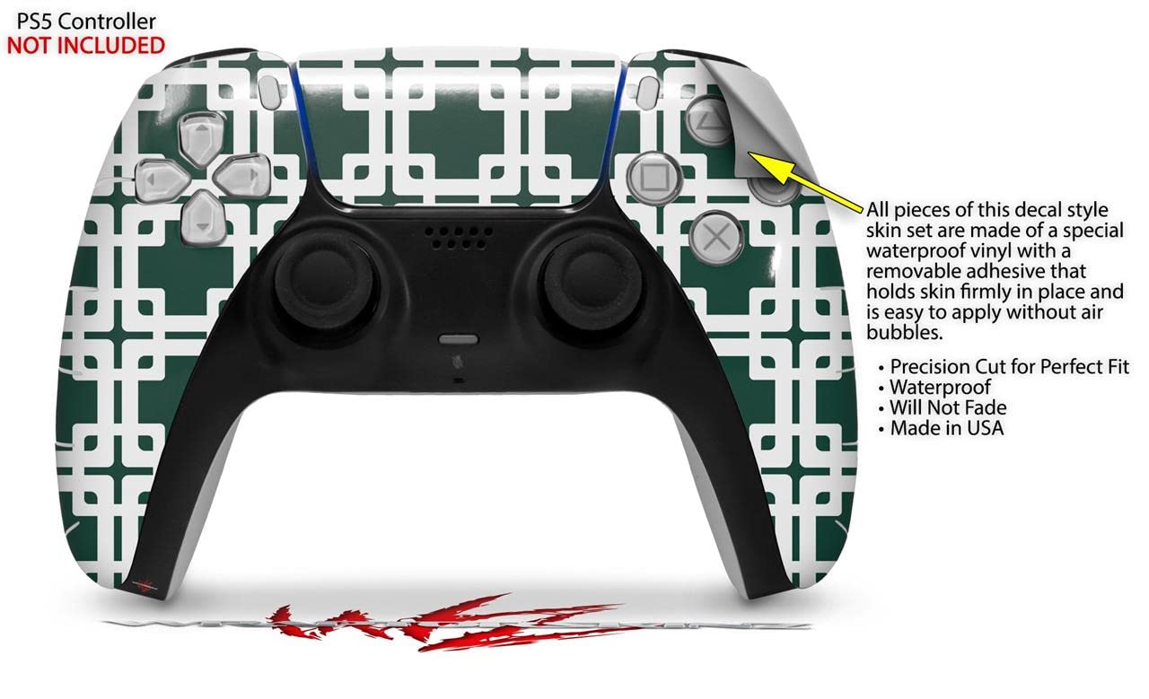 PS5 DualSense Skin Wrap - Hunter Green for Gaming & Protection