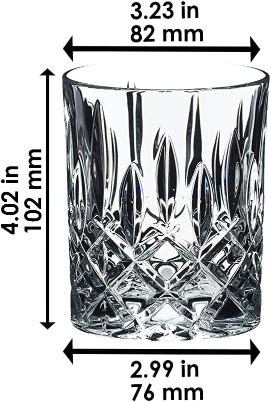 Nachtmann Noblesse Collection Whiskey Glasses - Set of 4 Crystal Clear 10-Oz Tumblers for Scotch, Bourbon, Cocktails & Liquor | Dishwasher Safe | Perfect for Home Bar, Dinner Parties & Gifts