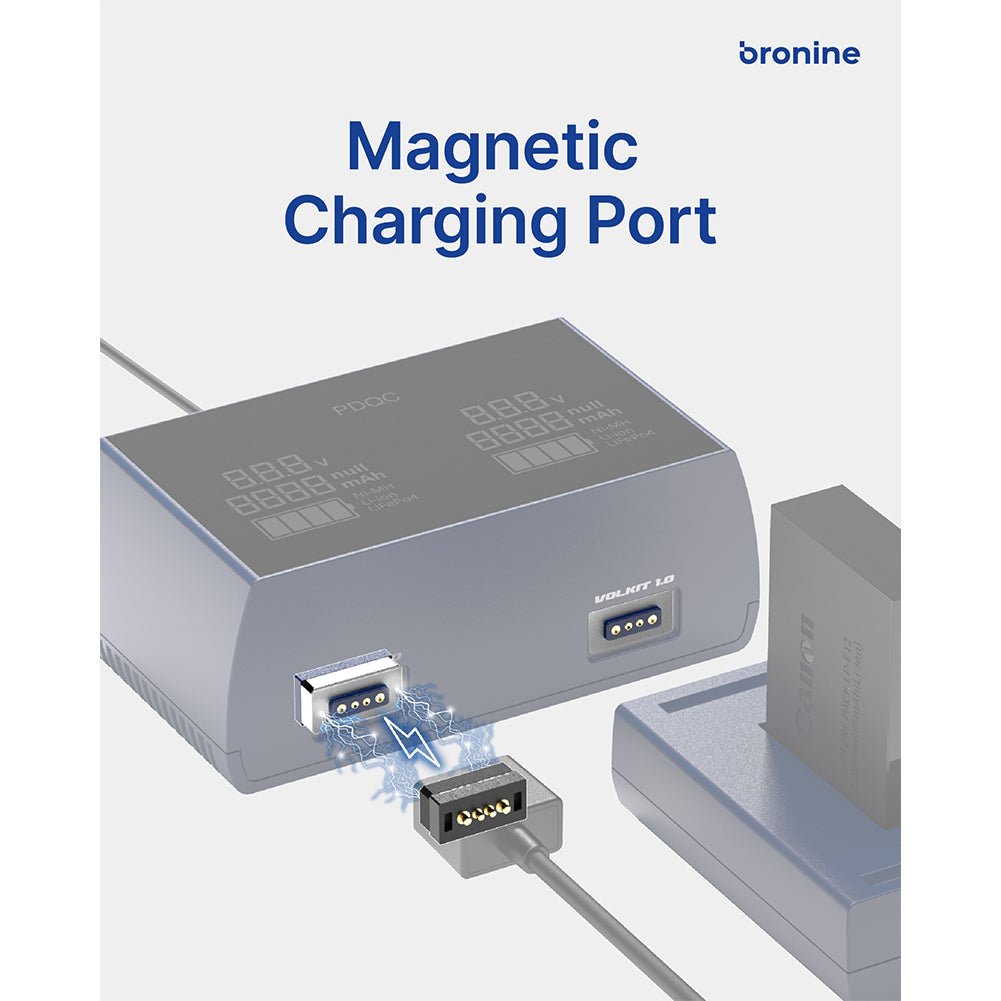 Bronine VOLKIT Magnetic Extension Cable 15cm - Fast Charging USB-C Cable with Strong Magnetic Connection | Perfect for Phones, Tablets & Laptops | Home, Office & Travel Use