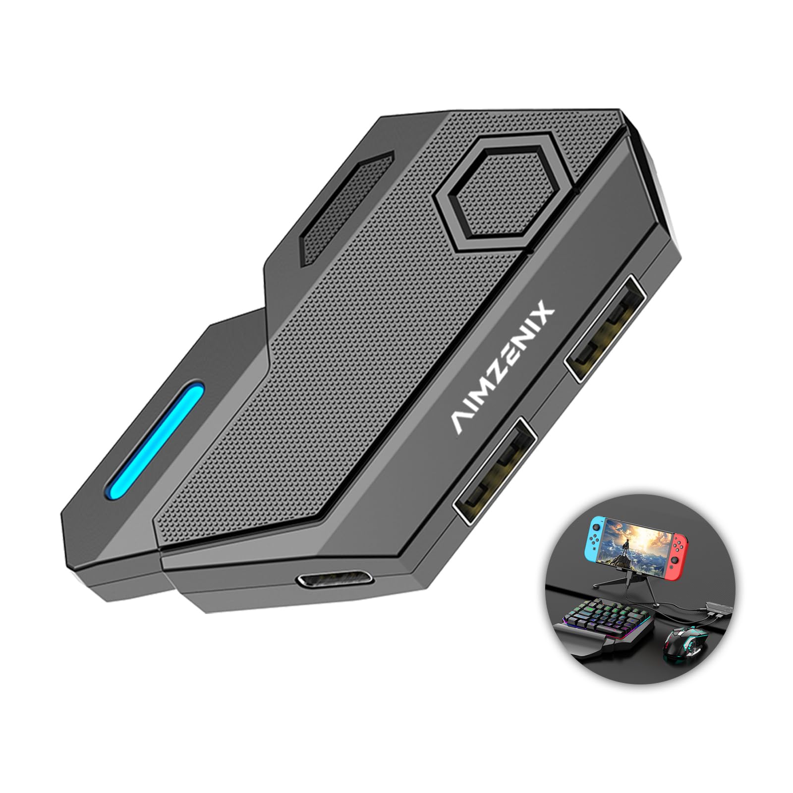 Blader Emulator Console - Keyboard & Mouse Adapter for Xbox One/Series X/S, PS4/PS3, Nintendo Switch - Custom Key Mapping, Plug & Play - Perfect for FPS Gaming & Competitive Esports