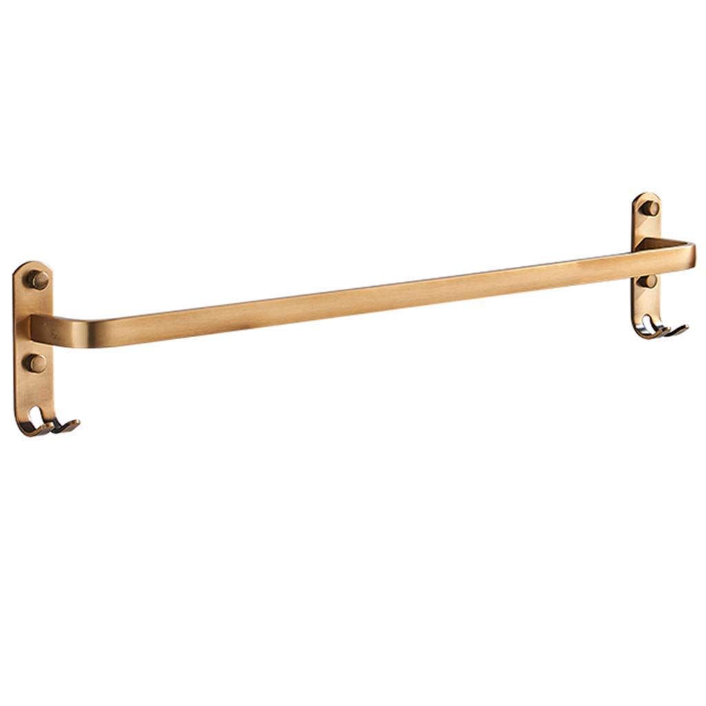 Aluminum Wall-Mounted Towel Rack - Space Saving Bathroom & Kitchen Hook Hanger - No Drill Installation - Multifunctional Retro Towel Bar (Color A) - Perfect for Small Spaces, Apartments, and Vintage Style Decor