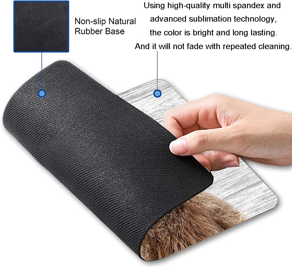 Cute Sloth Floral Mouse Pad - Non-Slip Rubber Base, Waterproof Square Mouse Mat for Office & Laptop - Perfect Gift for Women & Girls (Home, Office, Gaming Setup)