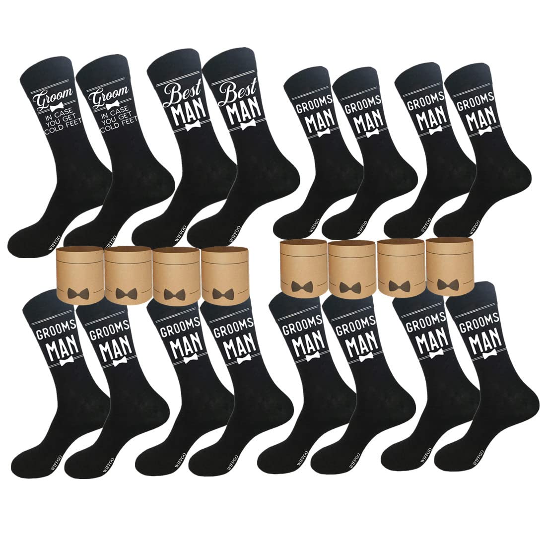 Funny Groomsmen Socks for Men - 100% Cotton Crew Socks - Unique Wedding Proposal Gifts for Groom & Best Man - Perfect for Bachelor Parties & Bridal Showers