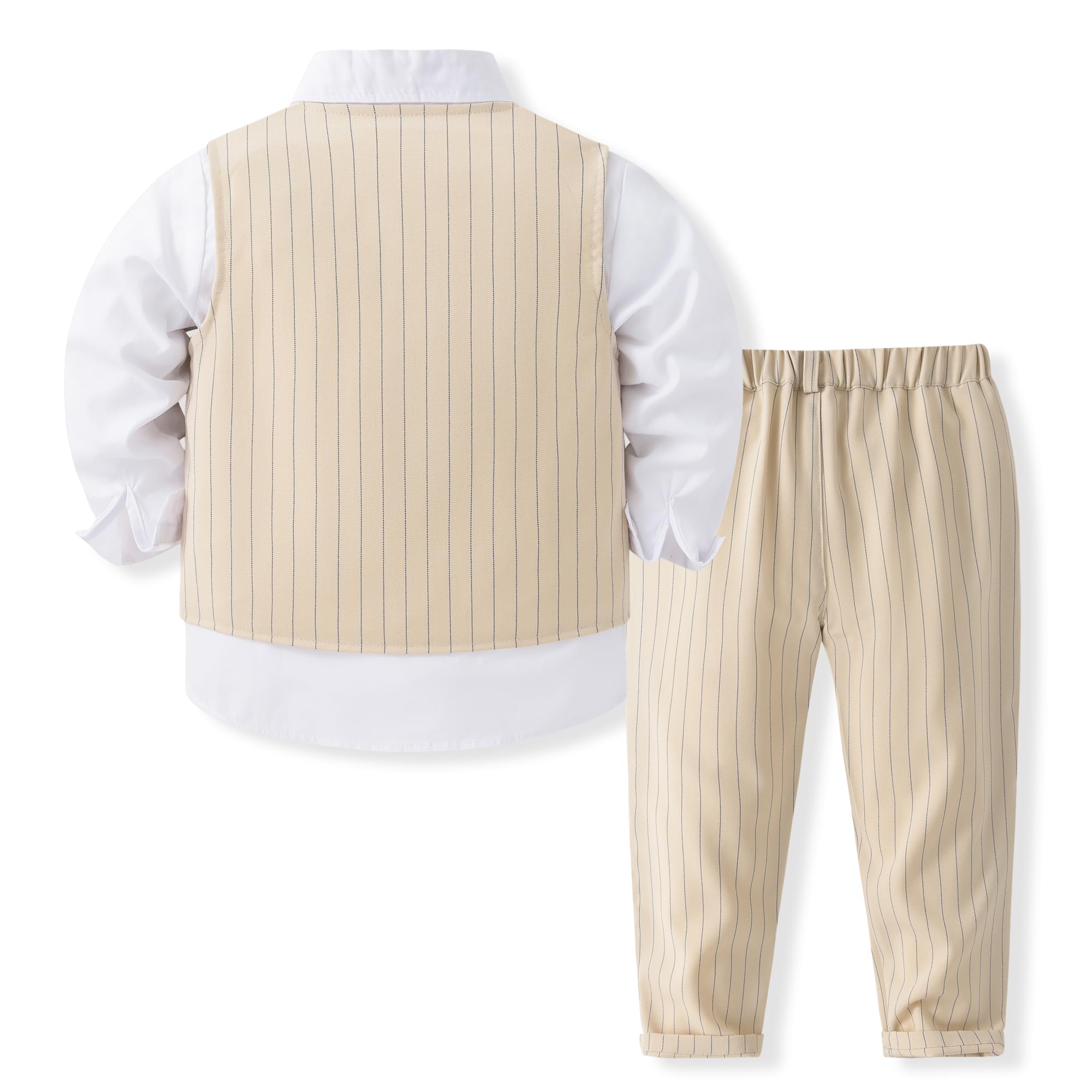 Kimocat Baby Boy Formal Suit - Gentleman Tuxedo Vest with Long Sleeves for Wedding, Birthday Party & Special Occasions | Perfect for Photoshoots, Christenings & Family Gatherings