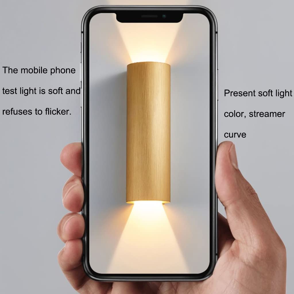 Modern LED Wall Light 12W Up and Down Aluminum Interior Lighting for Bathroom, Living Room, Bedroom, Stairs & Corridor - Energy Efficient Home Decor (Style 2) | Perfect for Ambient Lighting and Space Enhancement