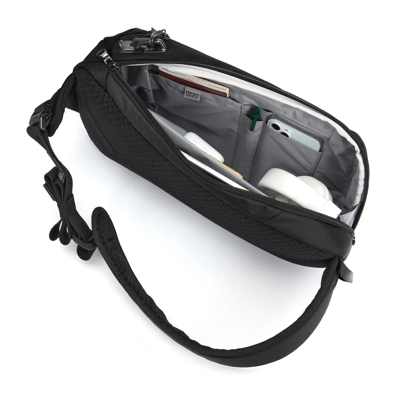 Pacsafe Vibe 325 Anti-Theft Sling Bag - Secure Crossbody Pack for Travel, Commuting & Everyday Use | RFID Protection & Cut-Resistant Straps