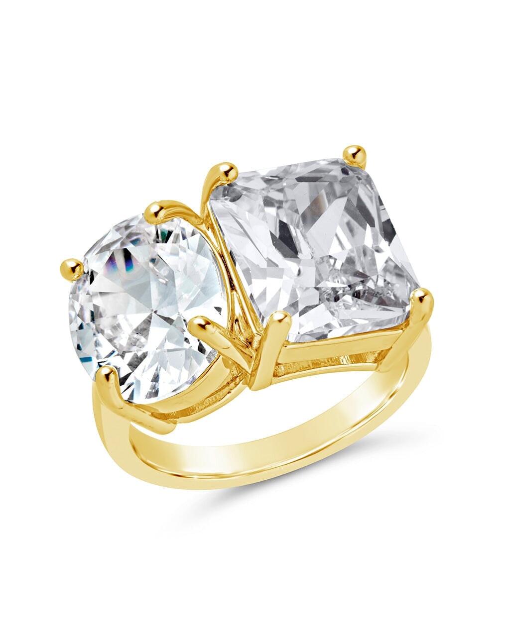 Elegant Marla CZ Toi et Moi Necklace & Cocktail Ring Set - Sterling Silver Bridal Jewelry for Women | Perfect for Weddings, Anniversaries & Special Occasions