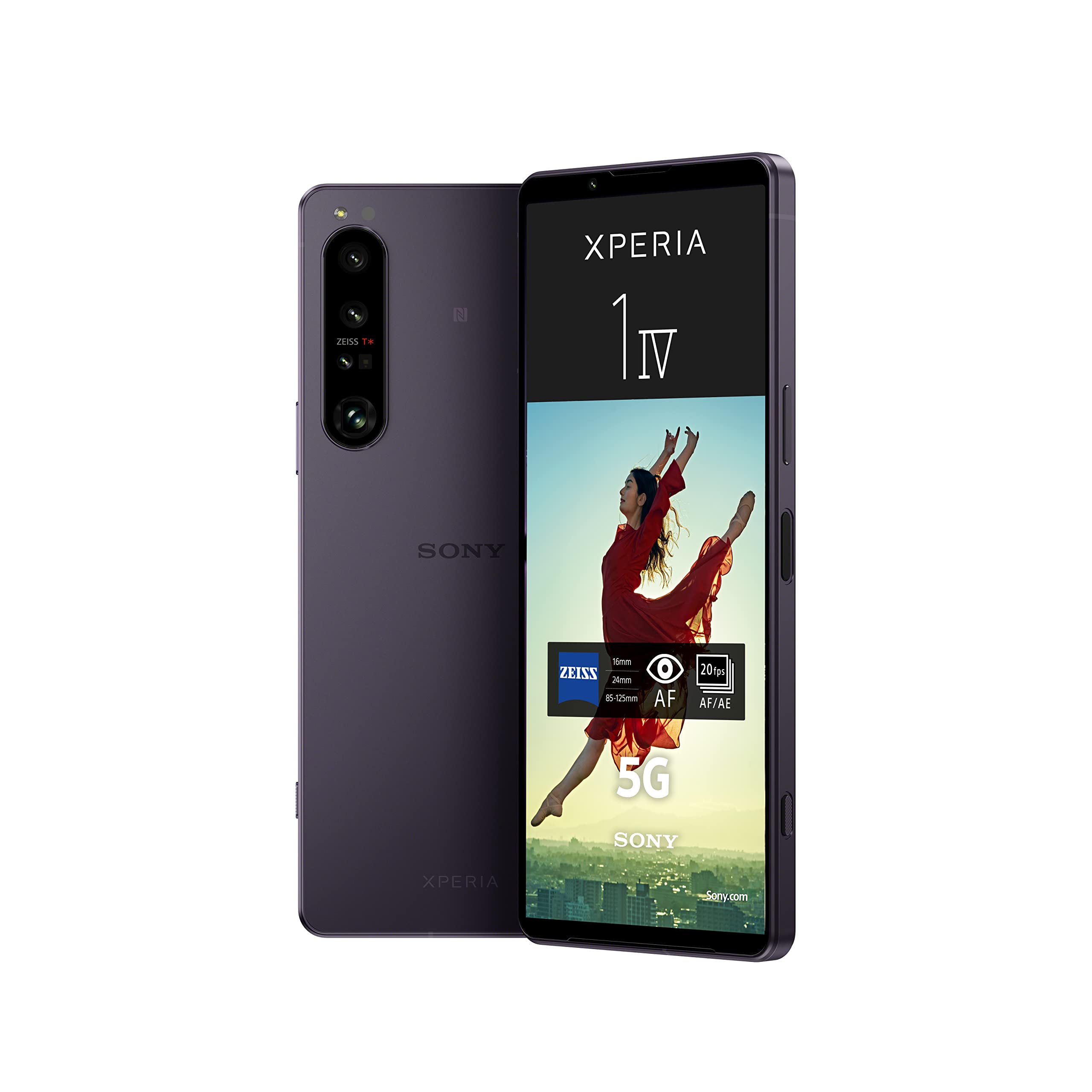 Original Sony Xperia 1 IV 5G Smartphone (XQ-CT72) - 12GB RAM 256GB Storage, Dual SIM Unlocked - Premium 4K OLED Display for Streaming, Gaming & Photography
