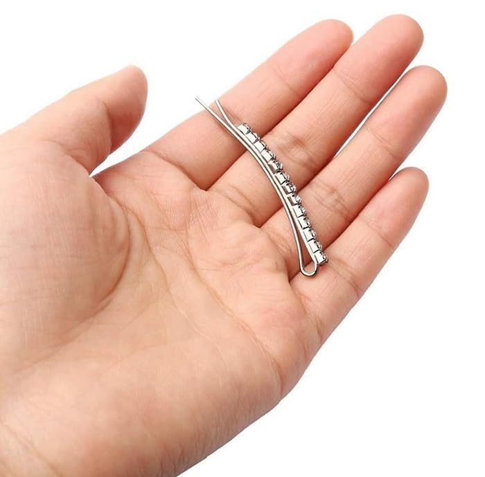 Trendy 6-Piece Rhinestone Hair Clips for Women & Girls - Golden Bobby Pins & Side Hair Slides (5.6cm) - Perfect for Weddings, Parties & Everyday Styling