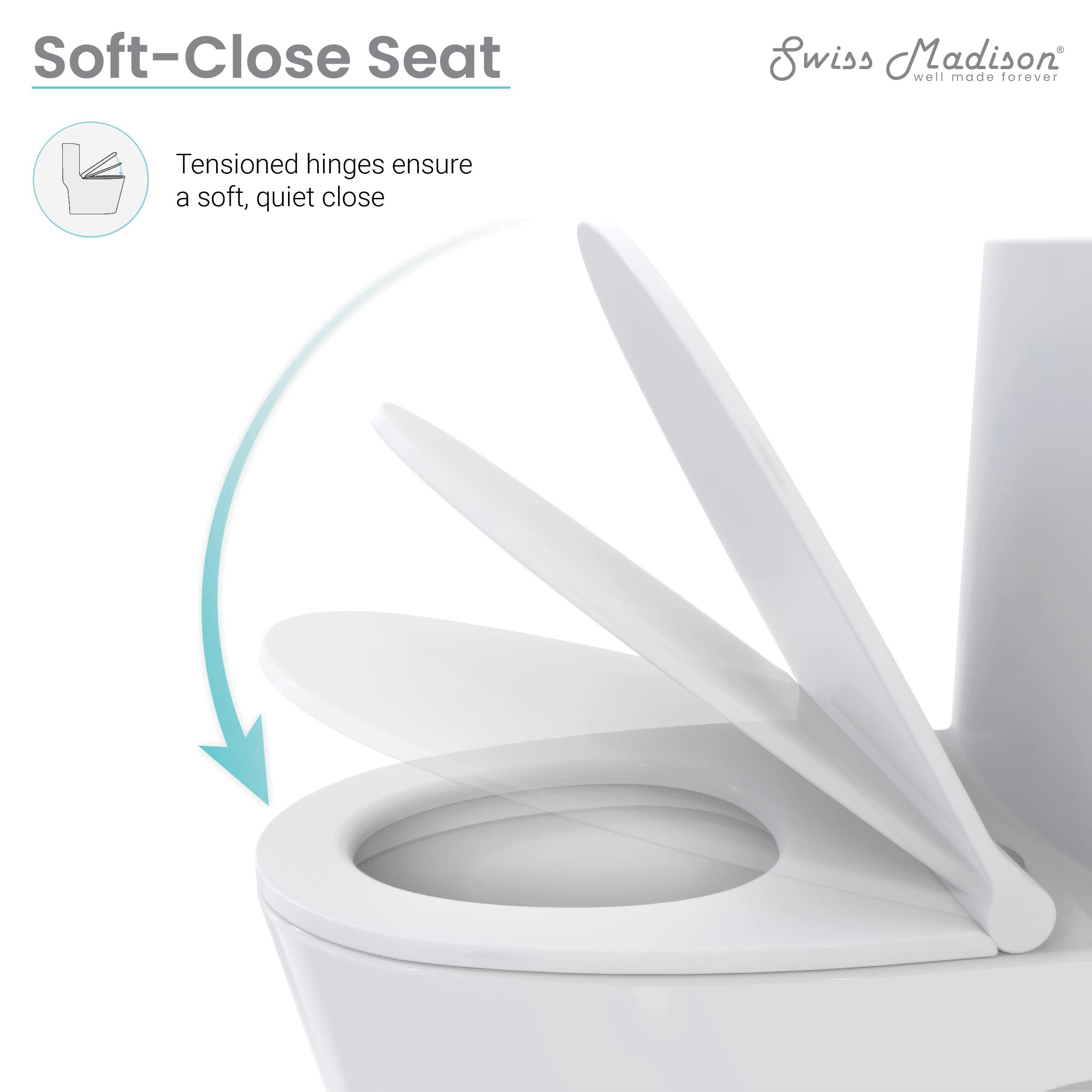Premium One Piece Elongated Toilet with Dual Flush Technology - 1.1/1.6 GPF, Brushed Gold Hardware - Perfect for Modern Bathrooms & Luxury Homes