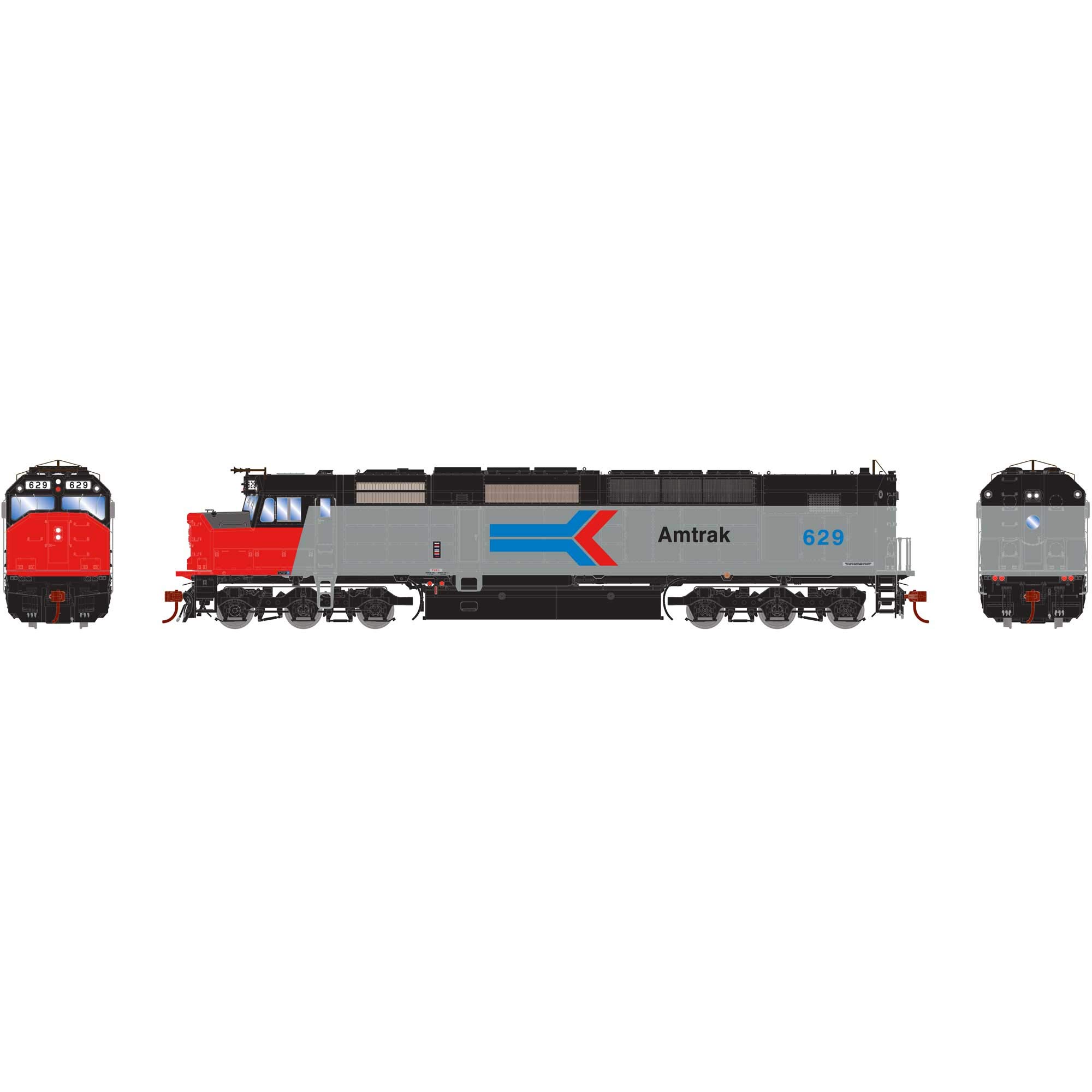 Athearn HO Scale SDP40F Diesel Locomotive with DCC & Sound - Amtrak #629 (ATHG64001) - Perfect for Model Train Enthusiasts & Railroad Collectors