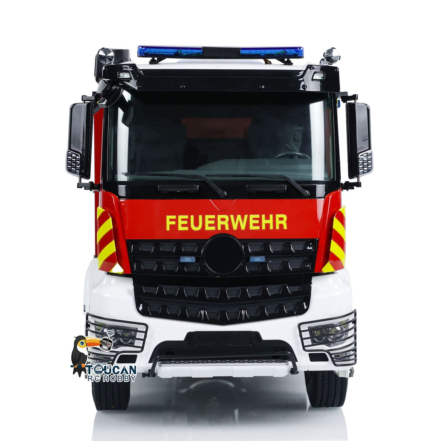 1/14 Scale 6x4 RC Fire Truck with Metal Chassis - Remote Controlled Firefighting Vehicle Model with Realistic Sound & Light System | Collectible Hobby Toy for Kids & Adults, Perfect for Emergency Simulation Play and Display