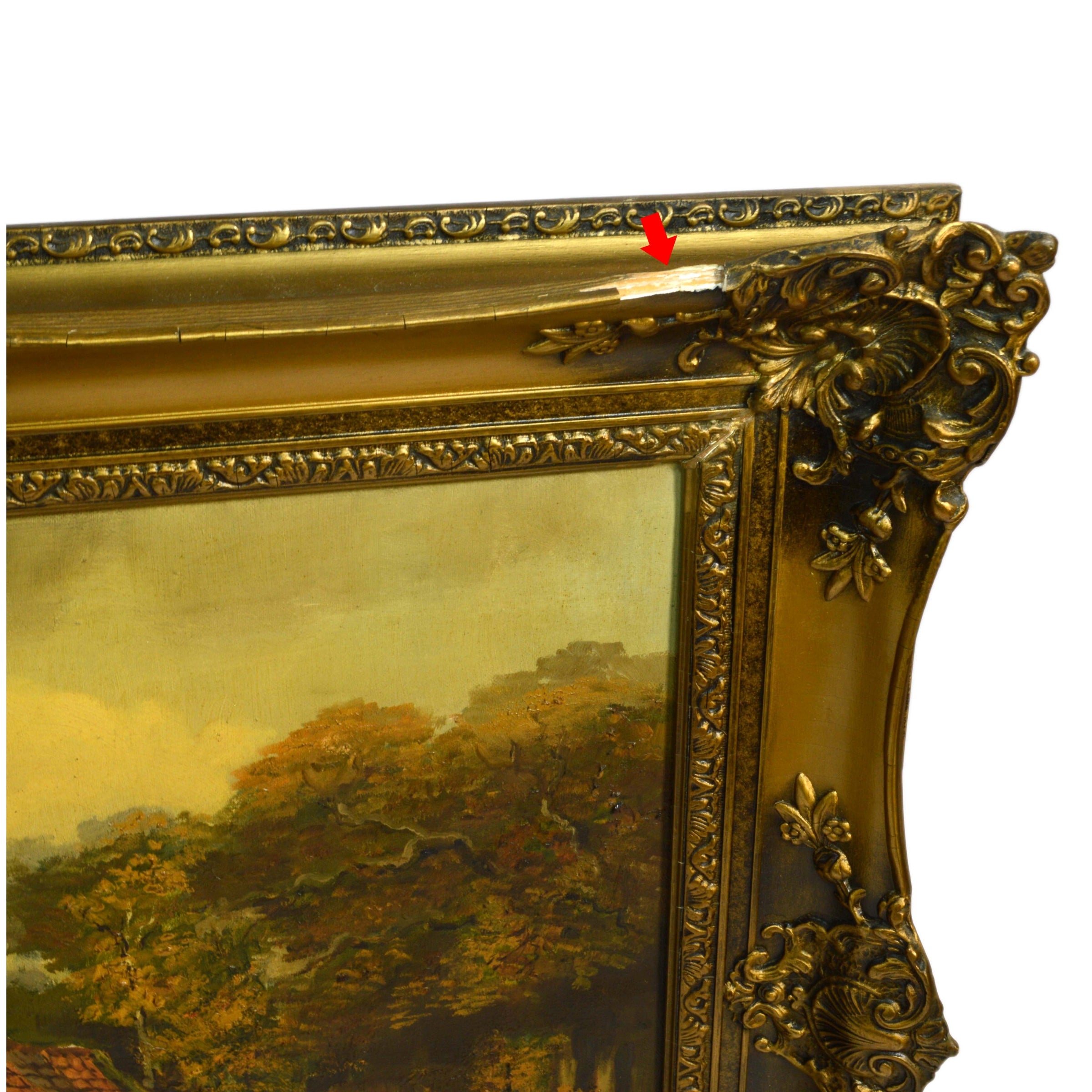 Original Oil Painting on Canvas - Handmade Artwork with Ornate Frame by Unknown Artist JAADV.KREATEN - Perfect for Home Decor, Living Room Wall Art & Gift Ideas