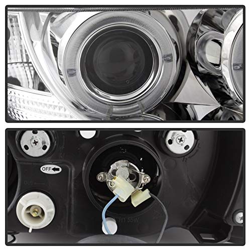 Spyder Auto 5009098 LED Halo Projector Headlights - Chrome/Clear - High Performance Car Lighting for Night Driving & Off-Road Adventures