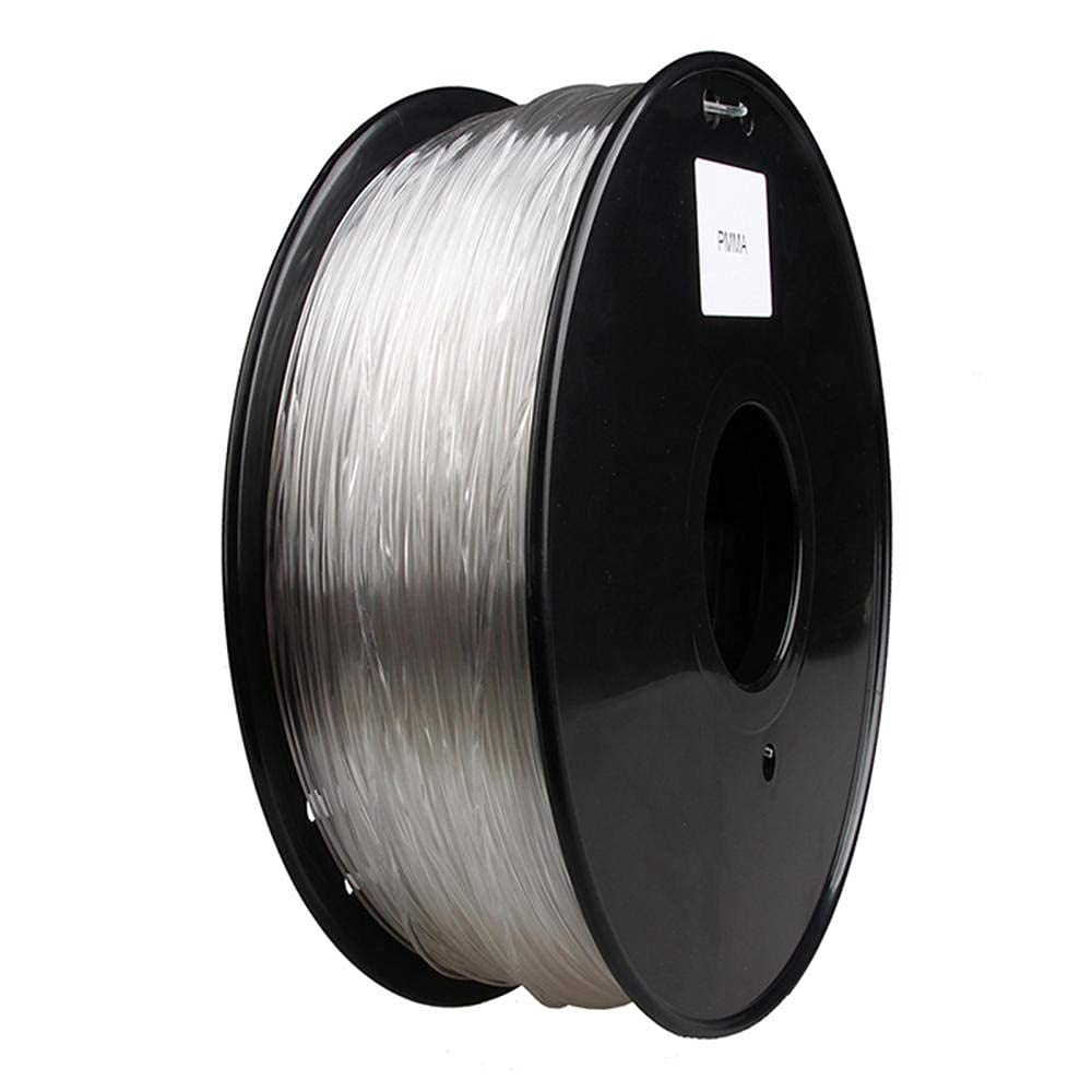 Premium PMMA 3D Printer Filament 1.75mm - High Transparency, Dimensional Accuracy +/-0.03mm, 1KG (2.2lb) Spool - Ideal for Laser Cutting, Sign Making & Industrial Prototyping
