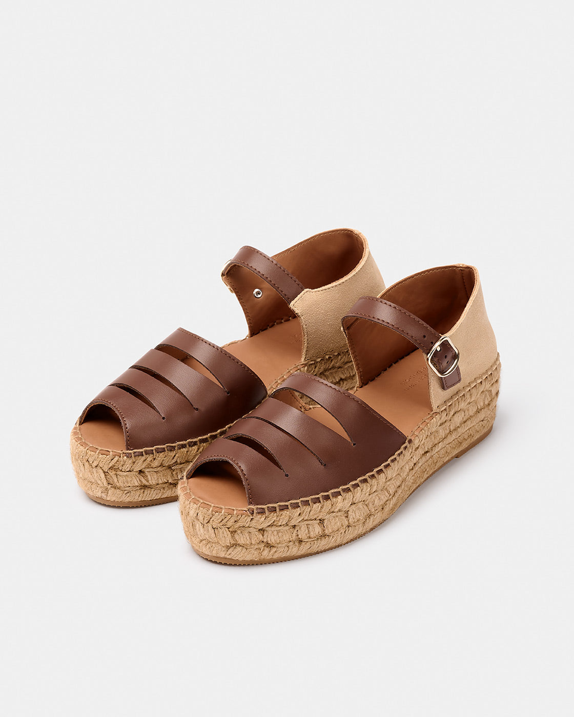 Naguisa Silencio Brown Platform Espadrille Shoes - Comfortable Cork Wedge Sandals for Women | Summer Beach, Casual Outfits & Boho Style