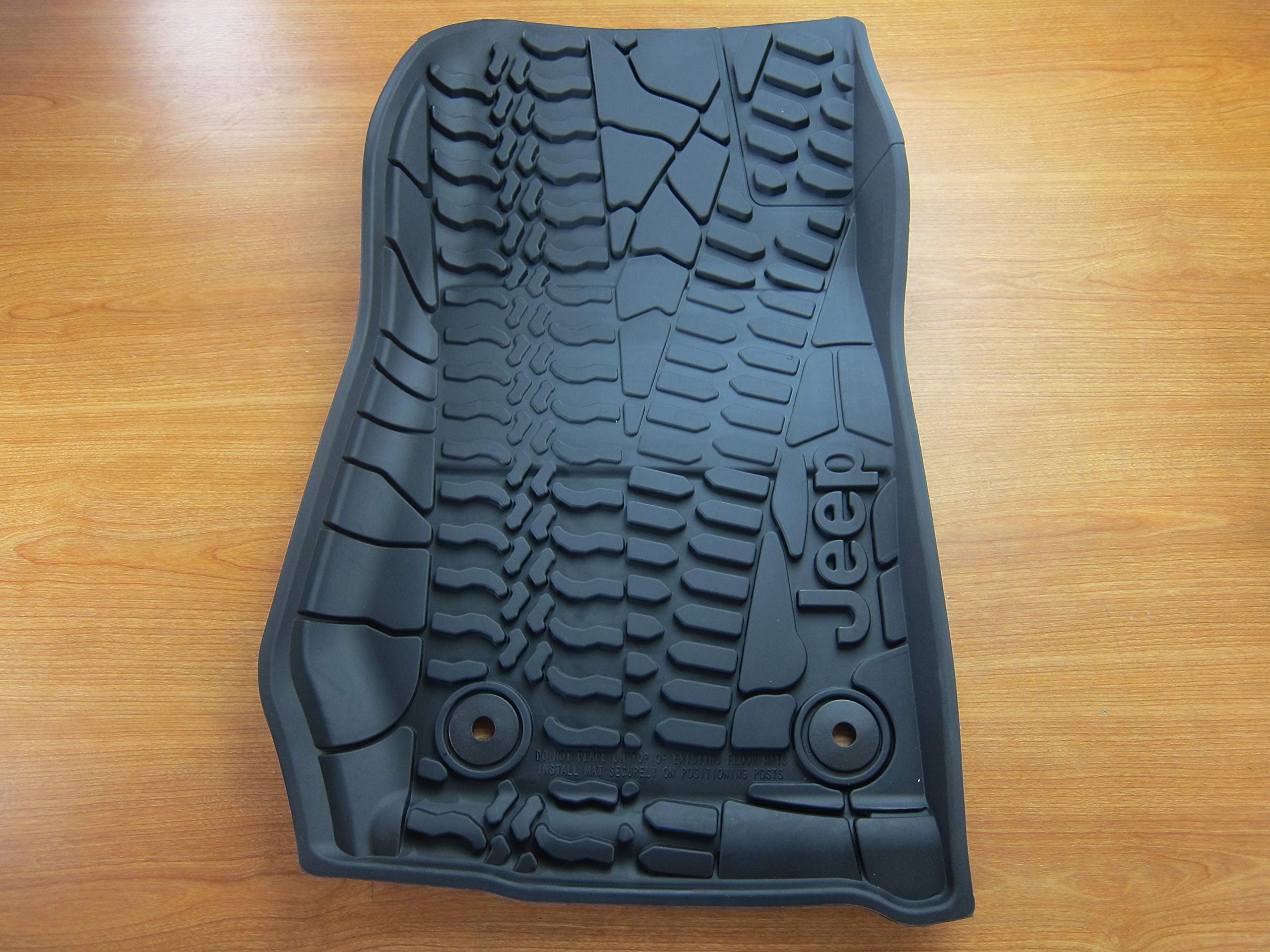 Mopar Jeep Wrangler JK Front Left & Right All Weather Slush Mats OEM - Heavy Duty Floor Liners for Off-Road & Winter Protection