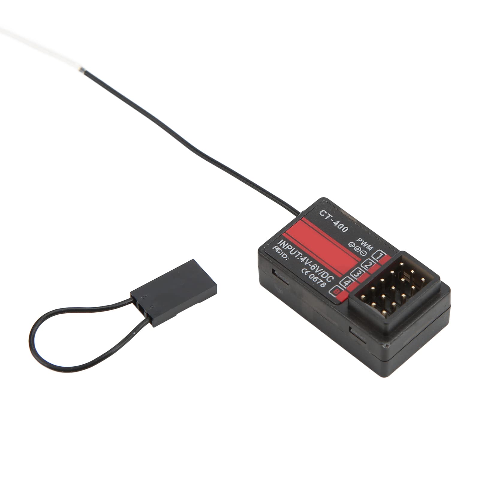 HOTRC CT-400 RC Receiver - High Quality Plastic Remote Control Receiver for HOTRC CT-400 - Compatible with RC Cars, Drones, and Boats