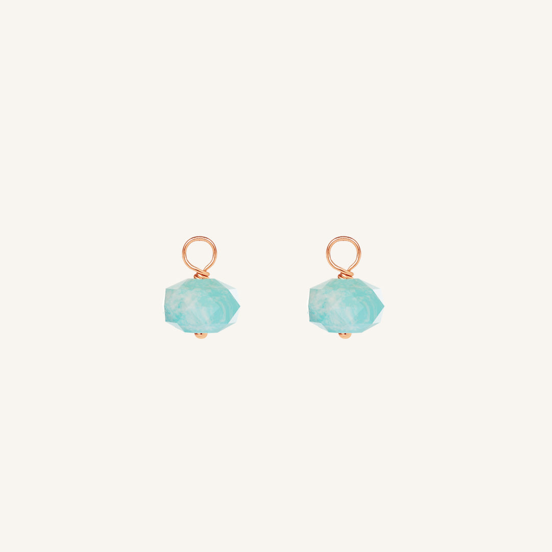 Opulent Amazonite Hoop Earrings - Stone of Courage Jewelry Set (2 Pairs) for Women - Perfect for Everyday Wear, Gift Giving & Spiritual Healing