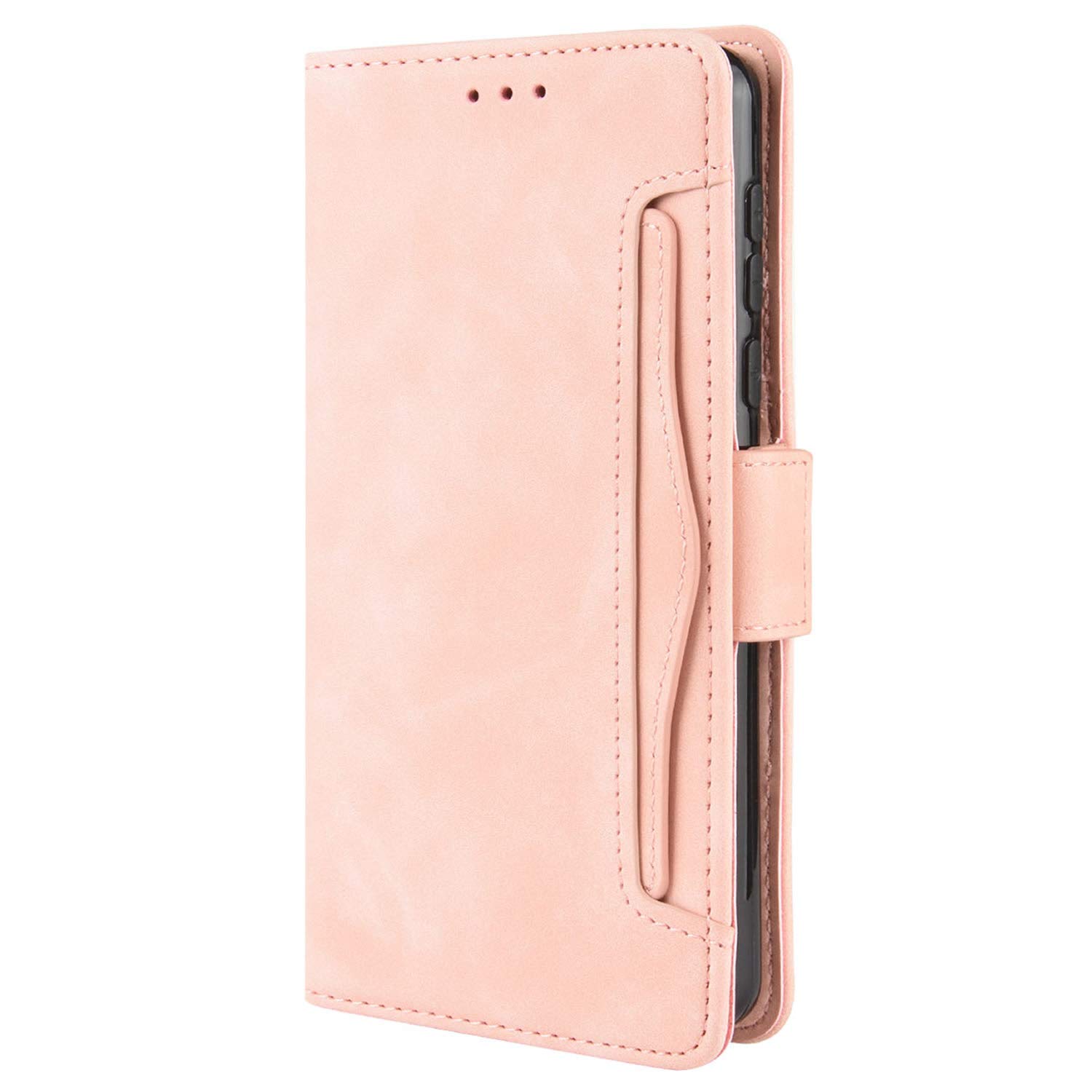 Premium Magnetic Shockproof Flip Leather Wallet Case for Oppo Reno4 F - Full Body Protection with Card Slots (Pink) | Perfect for Business, Travel & Everyday Use
