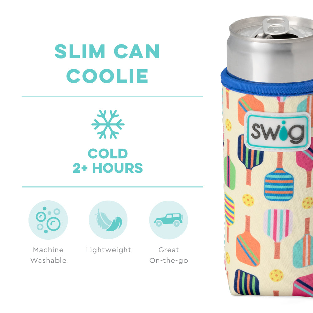 Pickleball Slim Can Cooler - Insulated Can Holder for Pickleball Players - Perfect for Sports, Outdoor Activities, and Beach Days