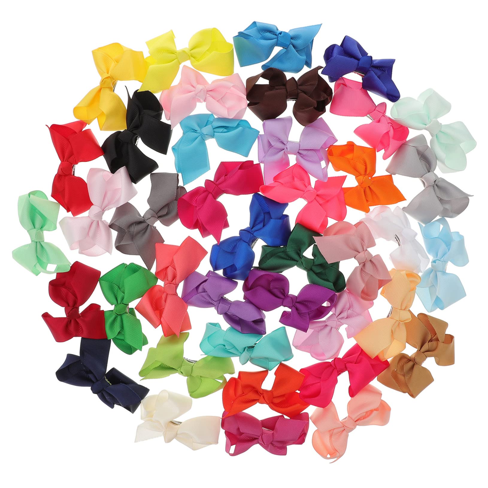 40pcs Cute Baby Hair Clips Set - Soft Bamboo Cotton Headbands & Bow Barrettes for Girls, Toddlers & Kids - Perfect for Parties, School & Daily Hair Styling