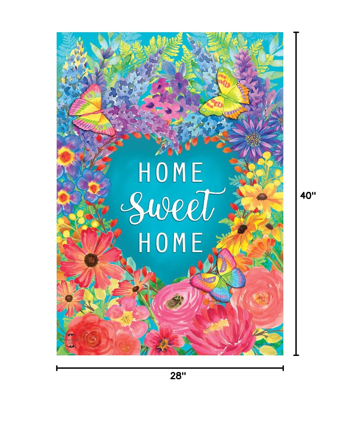 Floral Home Sweet Home Spring House Flag 40