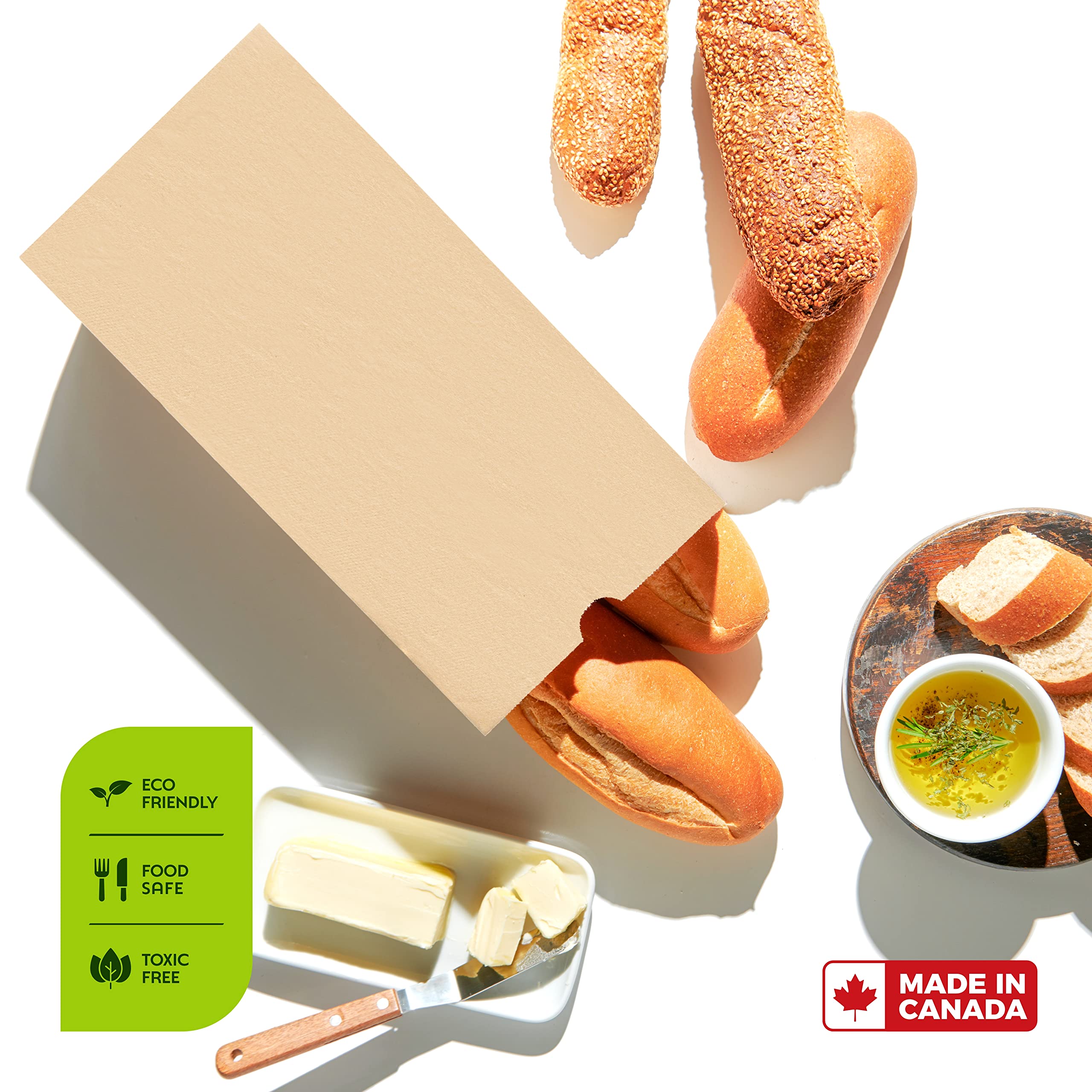 Durable Kraft Paper Bags 8 Lb - 500 Count Bulk Brown Paper Bags for Snacks, Lunch, Sandwich, Pastries, Popcorn, Grocery & Party Favors (6.1 x 4.25 x 12.3 Inches) - Perfect for Food Packaging, Takeout, Picnics & Retail Stores