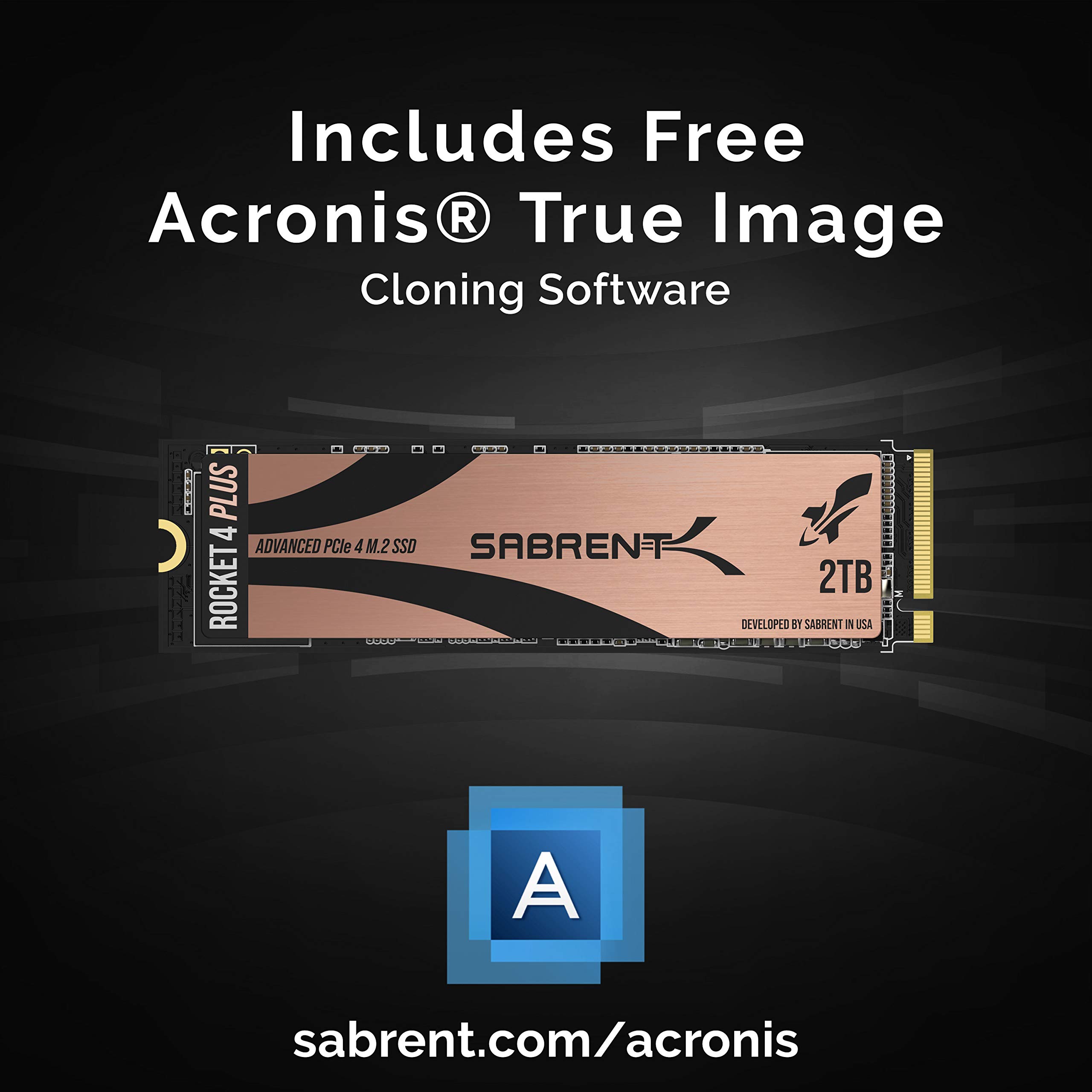 SABRENT 2TB M.2 NVMe PCIe 4.0 SSD - 7100MB/s Read Speed Internal Solid State Drive for Gaming PCs, PS5, Laptops & Desktops | High Performance Storage for 4K Gaming, Video Editing & Fast Boot Times (SB-RKT4P-2TB)