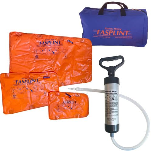 FASPLINT Casting Kit with Hand Pump - Plastic Economy Splint Pump for Broken Bones, Sprains & Fractures - Ideal for First Aid, Emergency Care & Home Medical Use