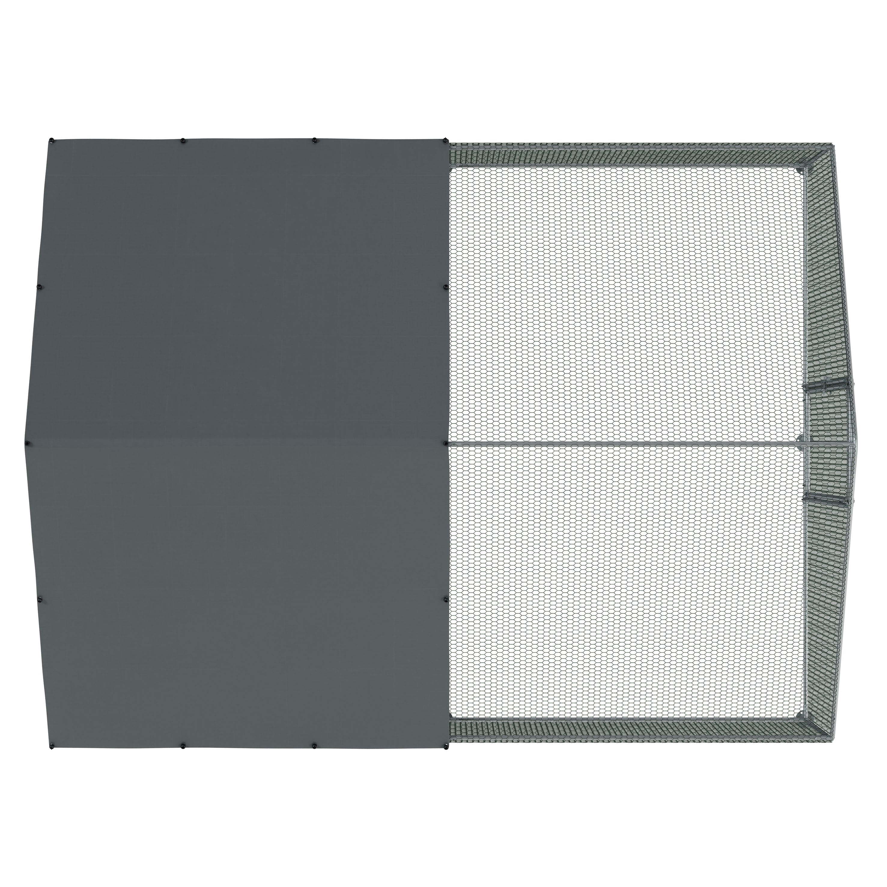 3x4m Walk-In Galvanized Steel Chicken Coop Run with Solar Roof Cover & PVC Coated Wire Mesh - Durable Poultry Enclosure for Chickens, Ducks, and Small Animals - Perfect for Backyard Farming, Urban Homesteading, and Free-Range Poultry Protection