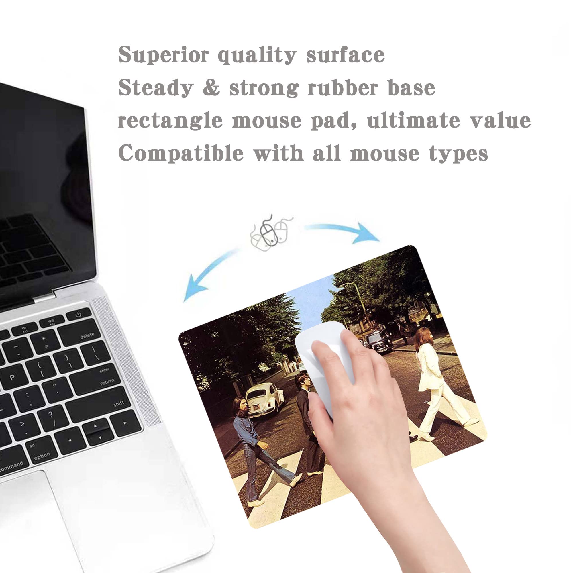 The Beatles Forever Live Mouse Pad - Non-Slip Gaming Mouse Mat with Rubber Base for Laptop & Wireless Mouse - Perfect Desk Decor for Office, Gaming & Home Workspace