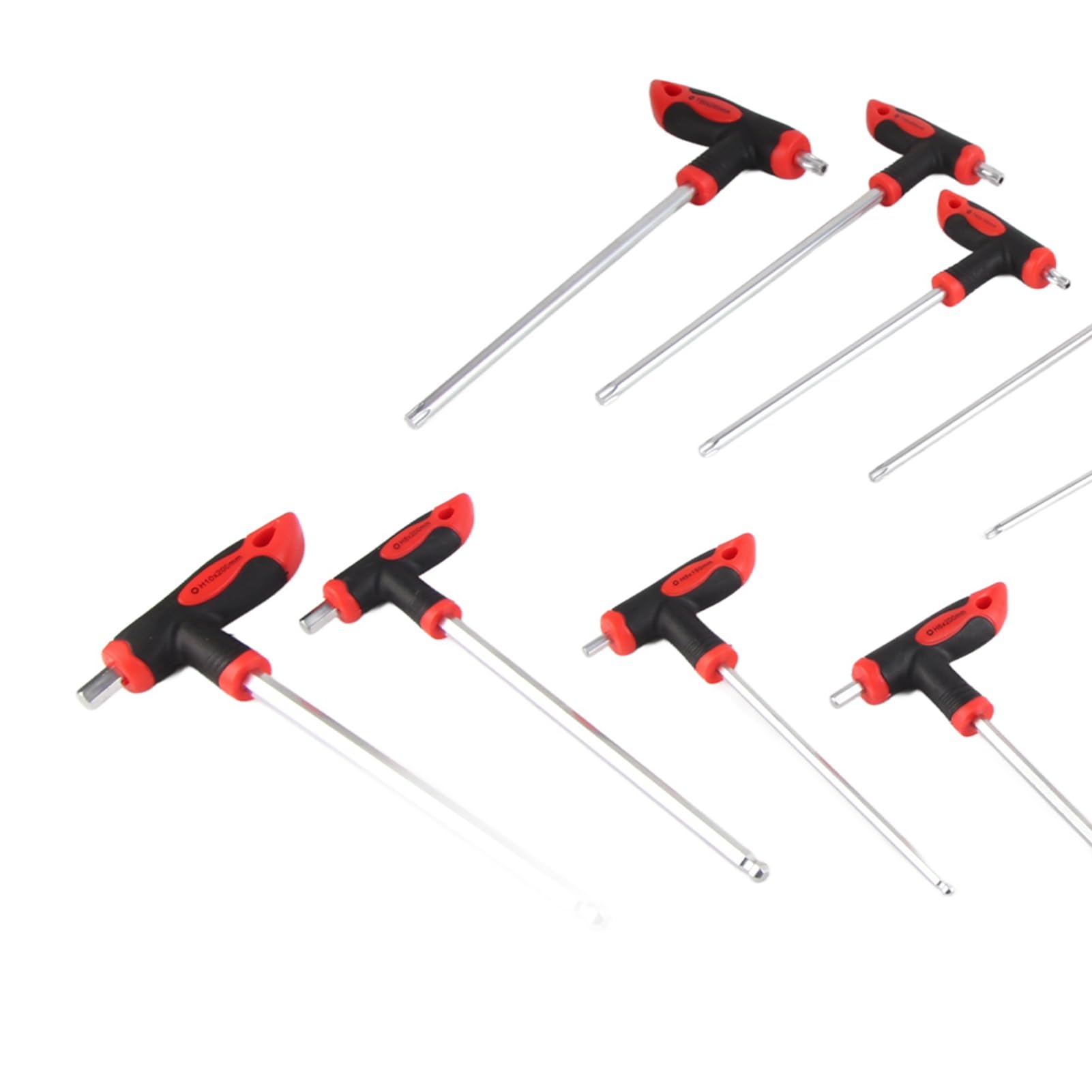 16-Piece T-Handle Hex Wrench Set with Ball End & Star Keys - Metric & SAE Sizes for Car Repair, Bike Maintenance & DIY Projects - Durable Hand Tools for Mechanics & Home Improvement