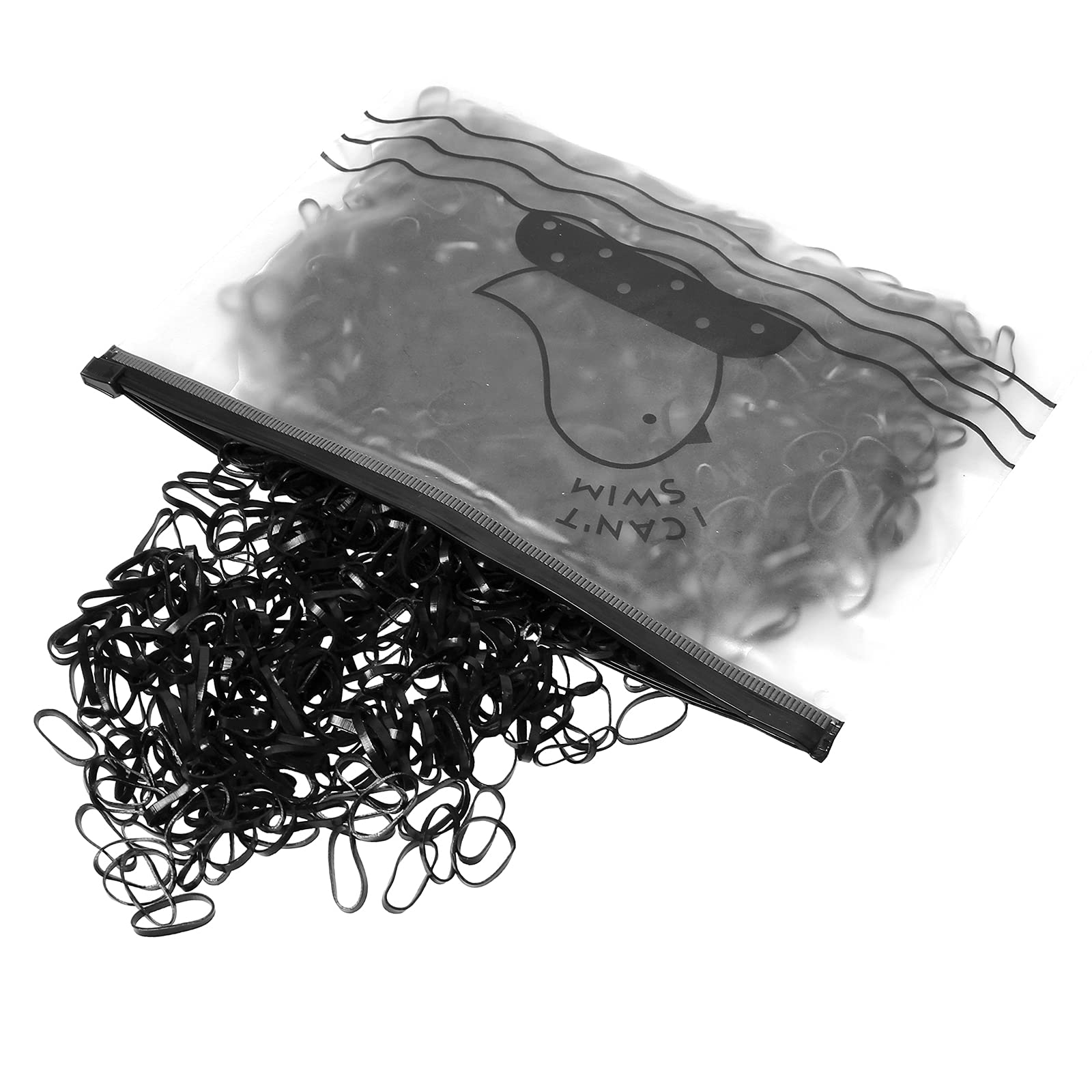 Cooetr 1000 Mini Hair Bands - Soft Black Elastic Rubber Bands for Kids Hair, Small Dreadlocks & Wedding Hairstyles - Perfect for School, Parties & Daily Styling