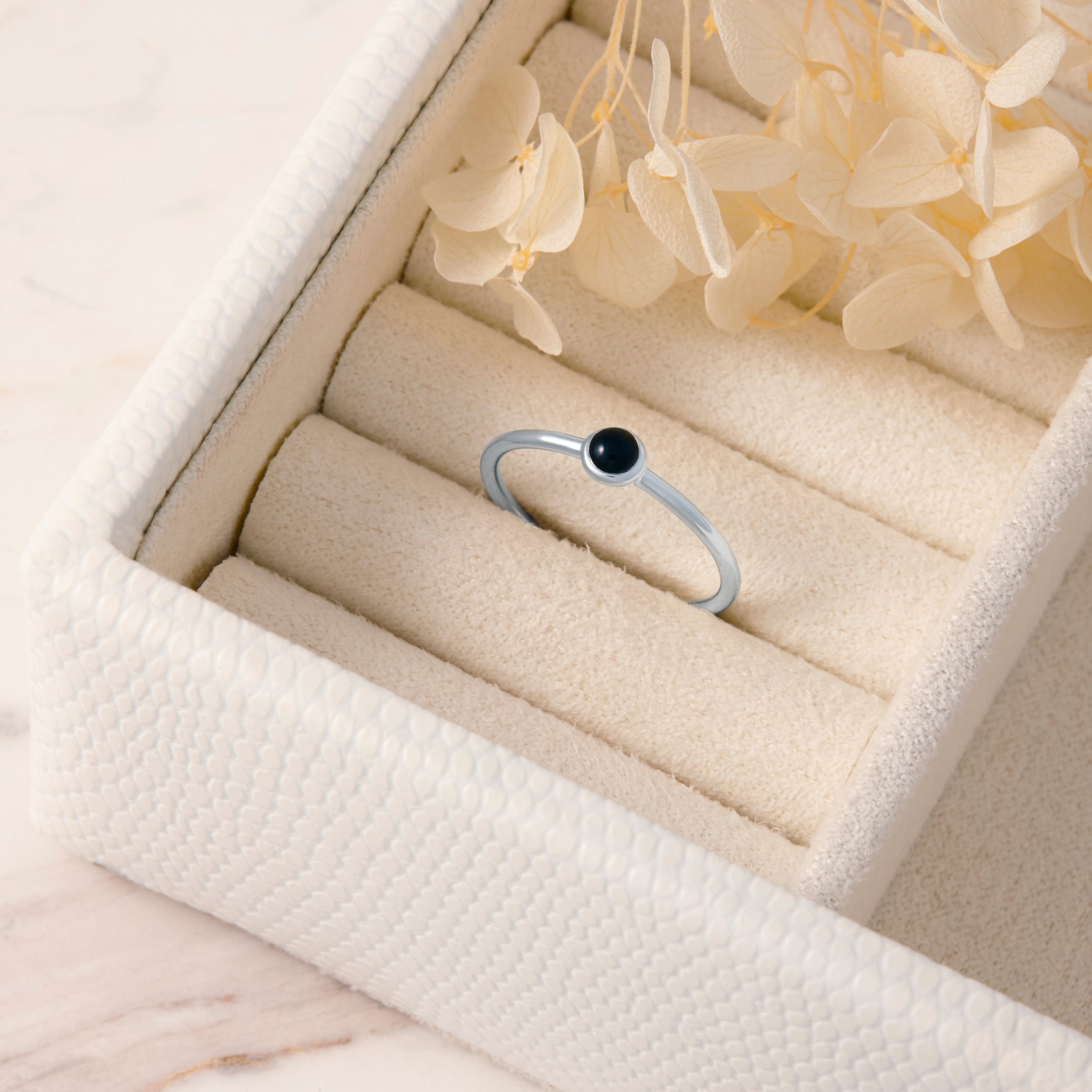 Exquisite Black Onyx Ring for Women - Elegant Handcrafted Sterling Silver Jewelry - Perfect for Gifts, Weddings & Everyday Wear