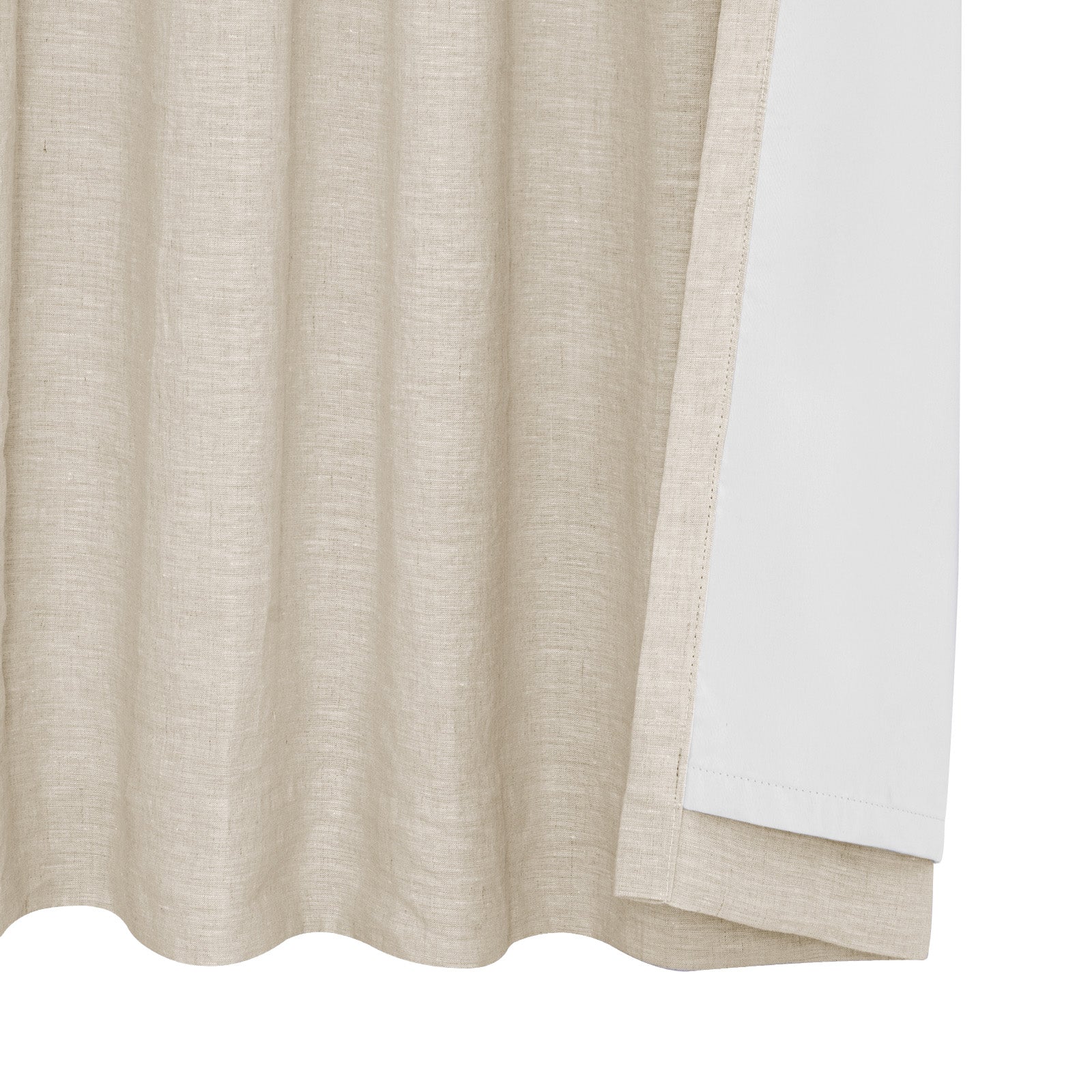 Luma 100% Natural Linen Blackout Curtains - Custom Pleated Drapes in Grey & Black | Elegant Window Treatments for Living Room & Bedroom